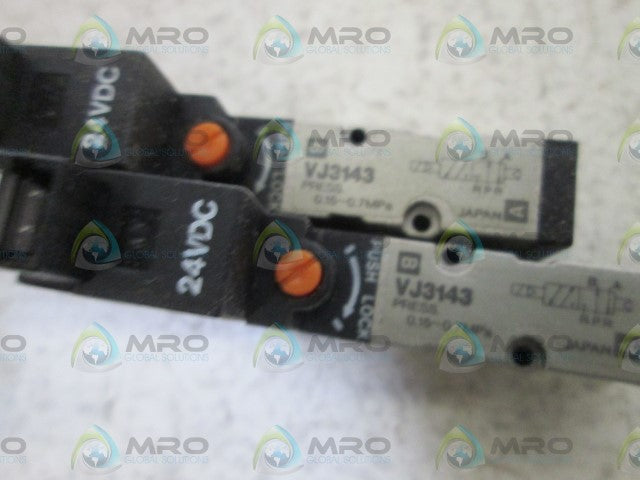 LOT OF 2 SMC VALVE VJ3143 *NEW NO BOX*