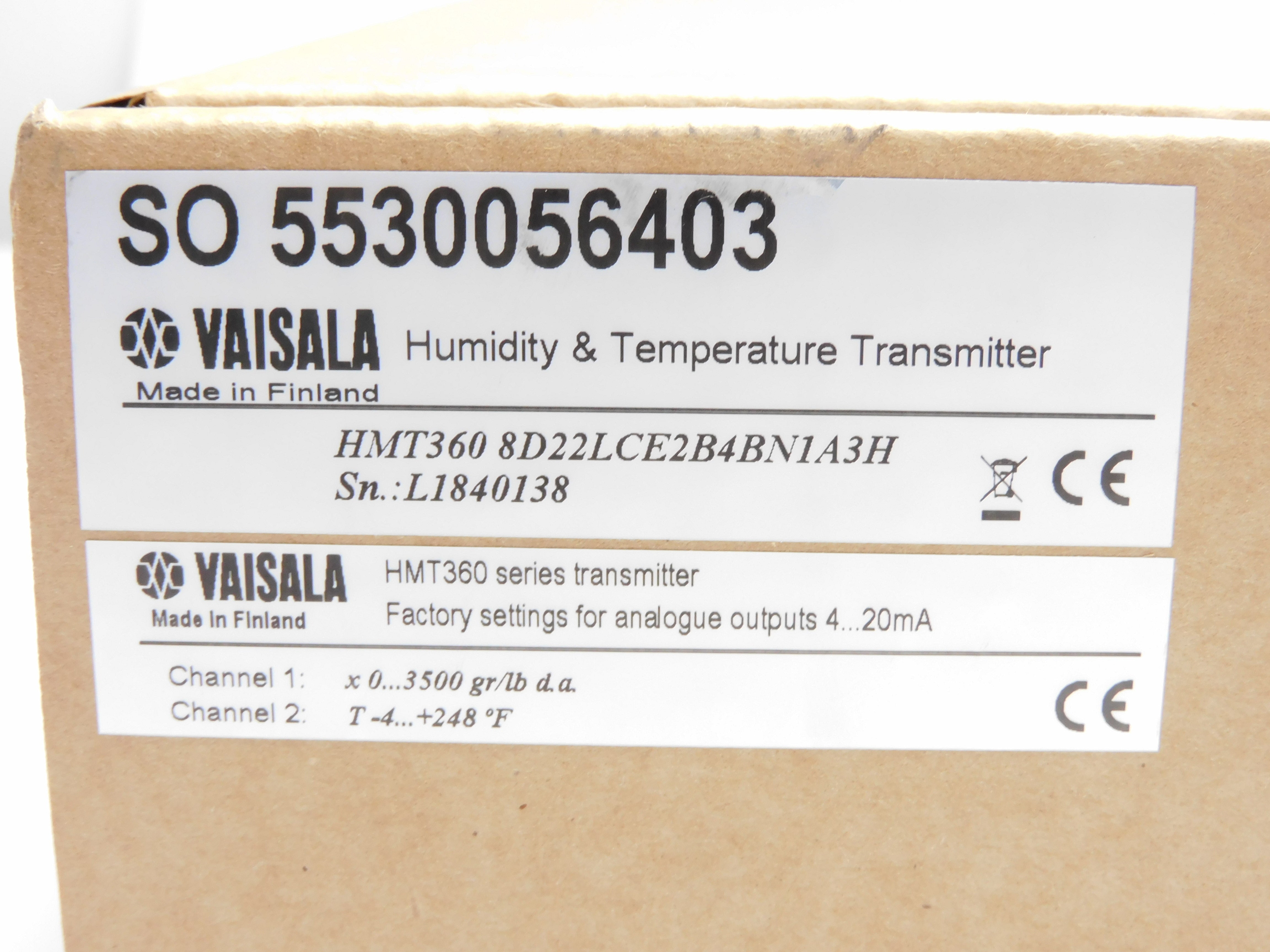 VAISALA HMT360 8D22LCE2B4N1A3H NSMP