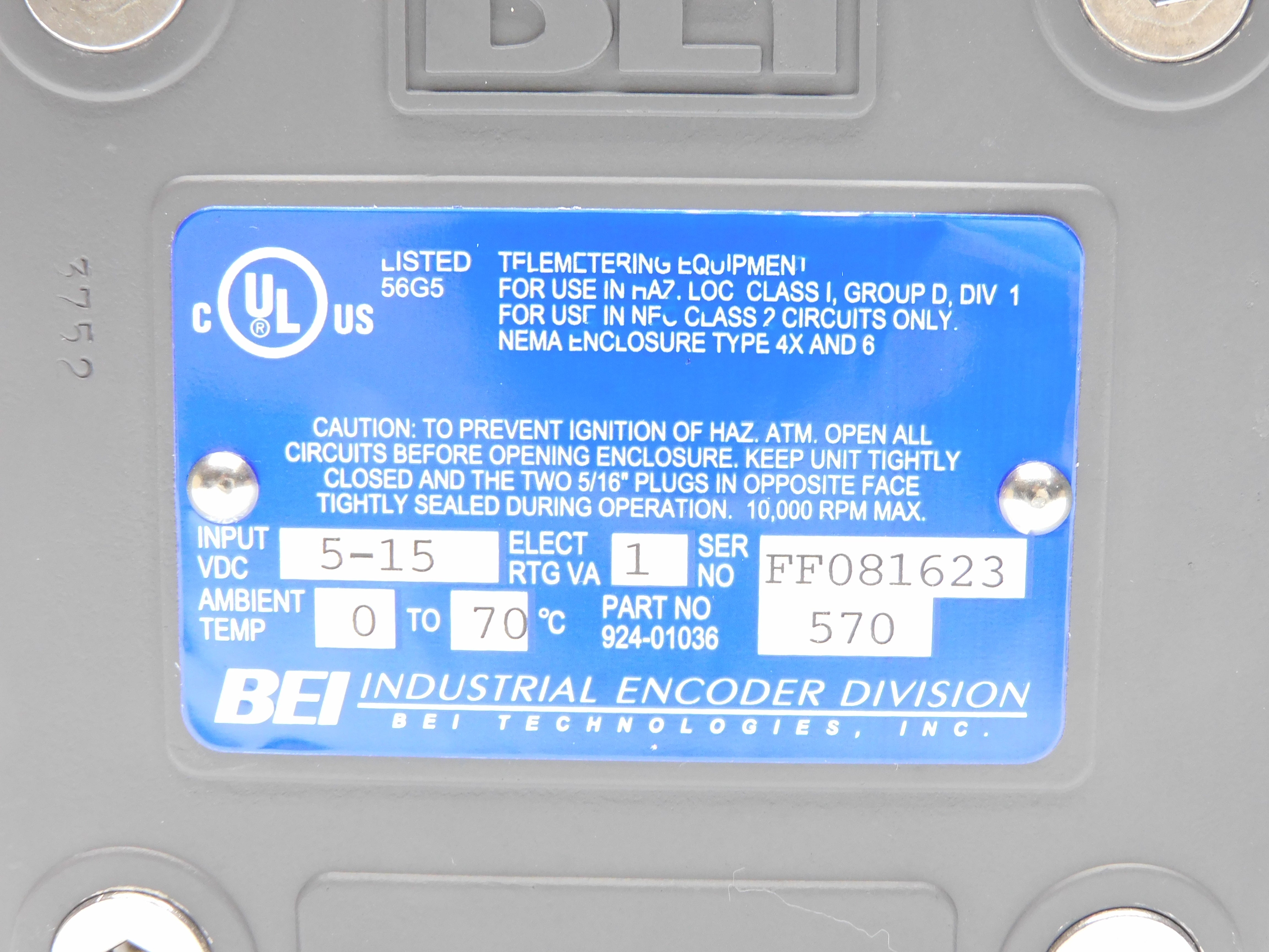 BEI H38D-180-A-4469-SC-UL NSMP