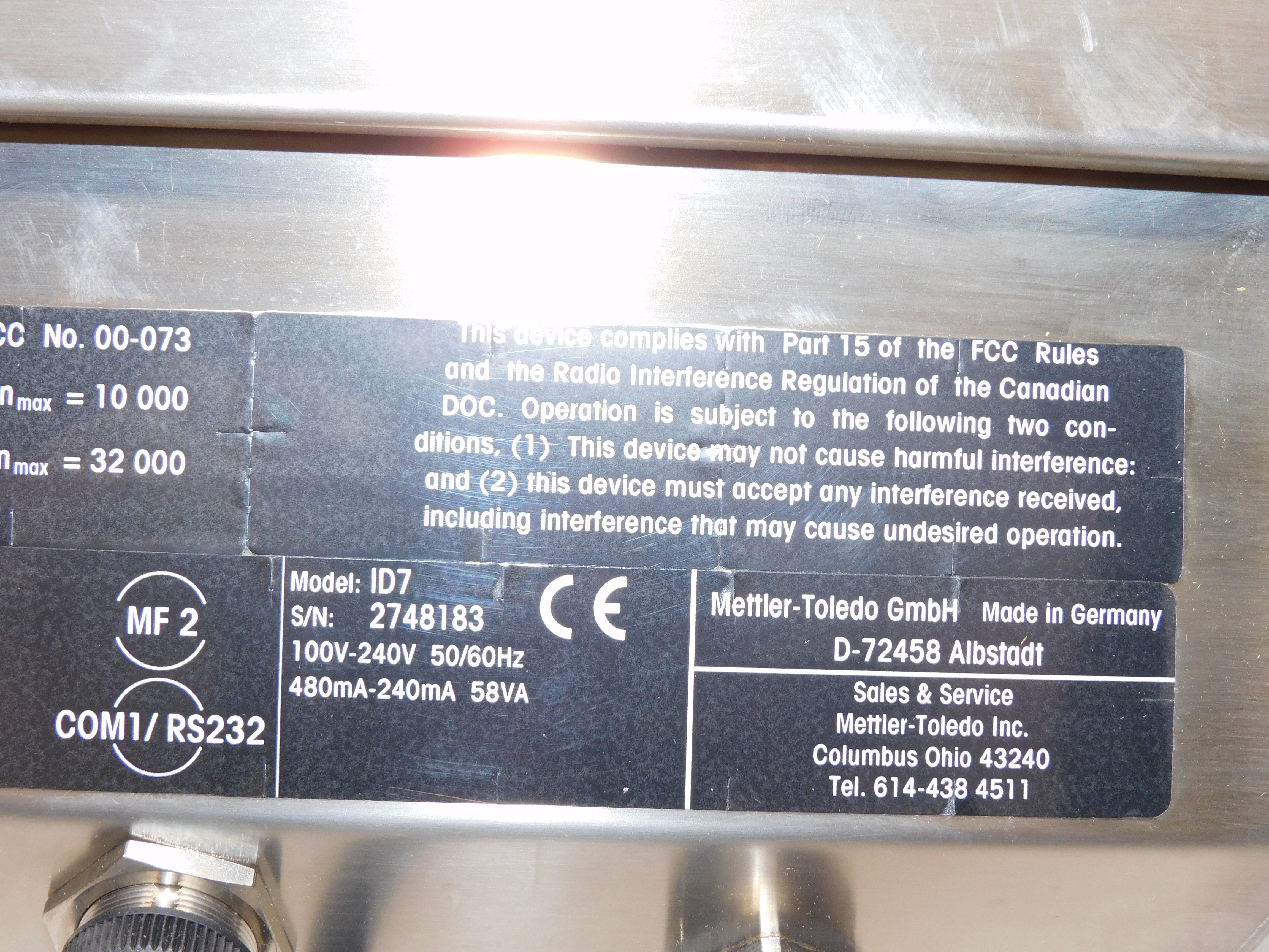 METTLER TOLEDO ID7 NSNP