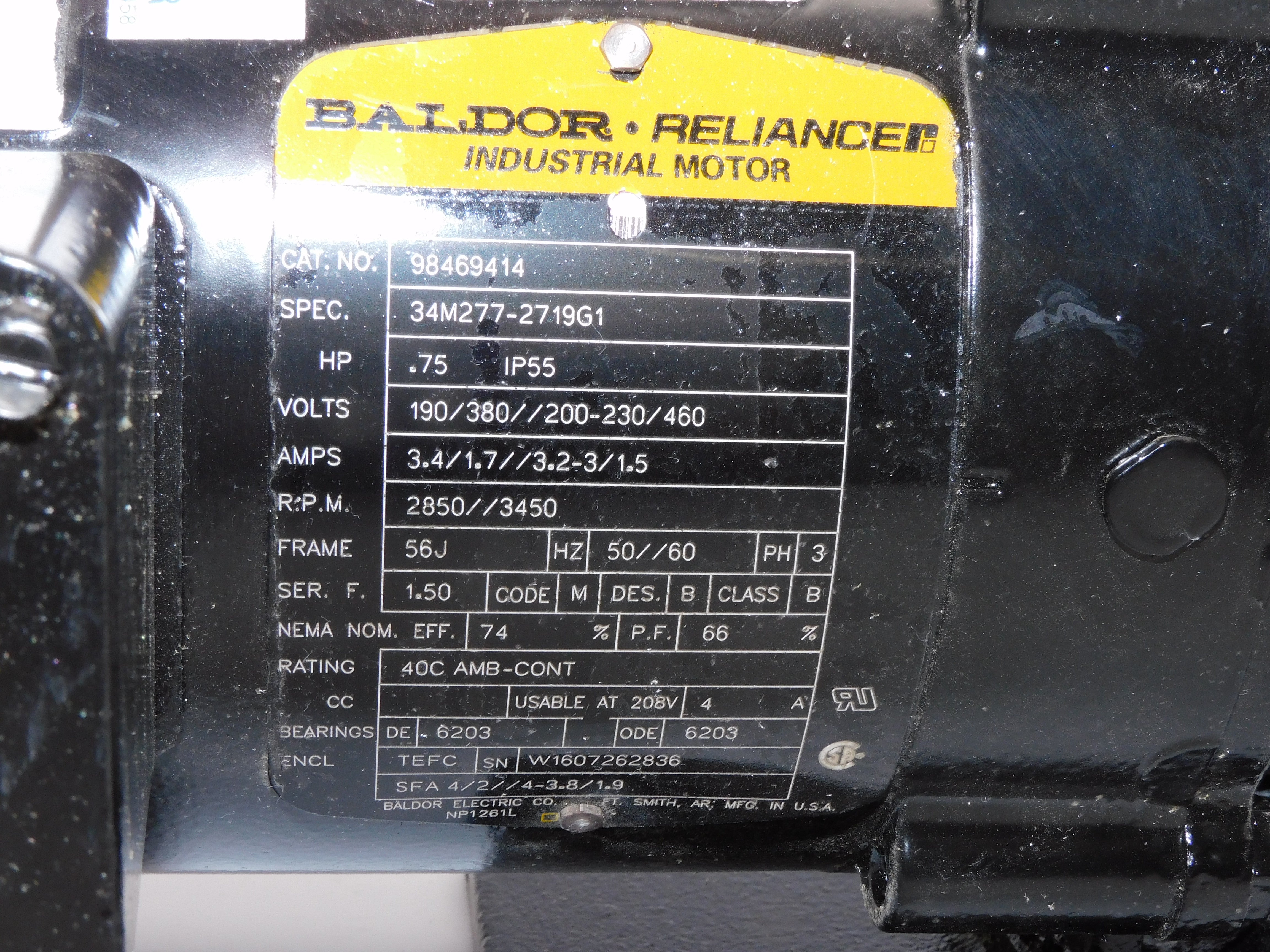 BALDOR 98469414 BAC300212 NSNP