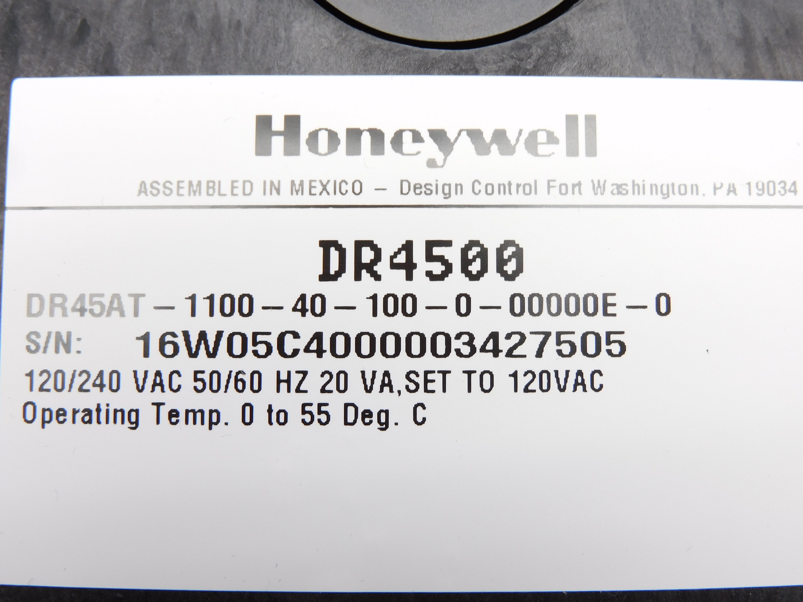 HONEYWELL DR45AT-1100-40-100-0-00000E-0 NSNP