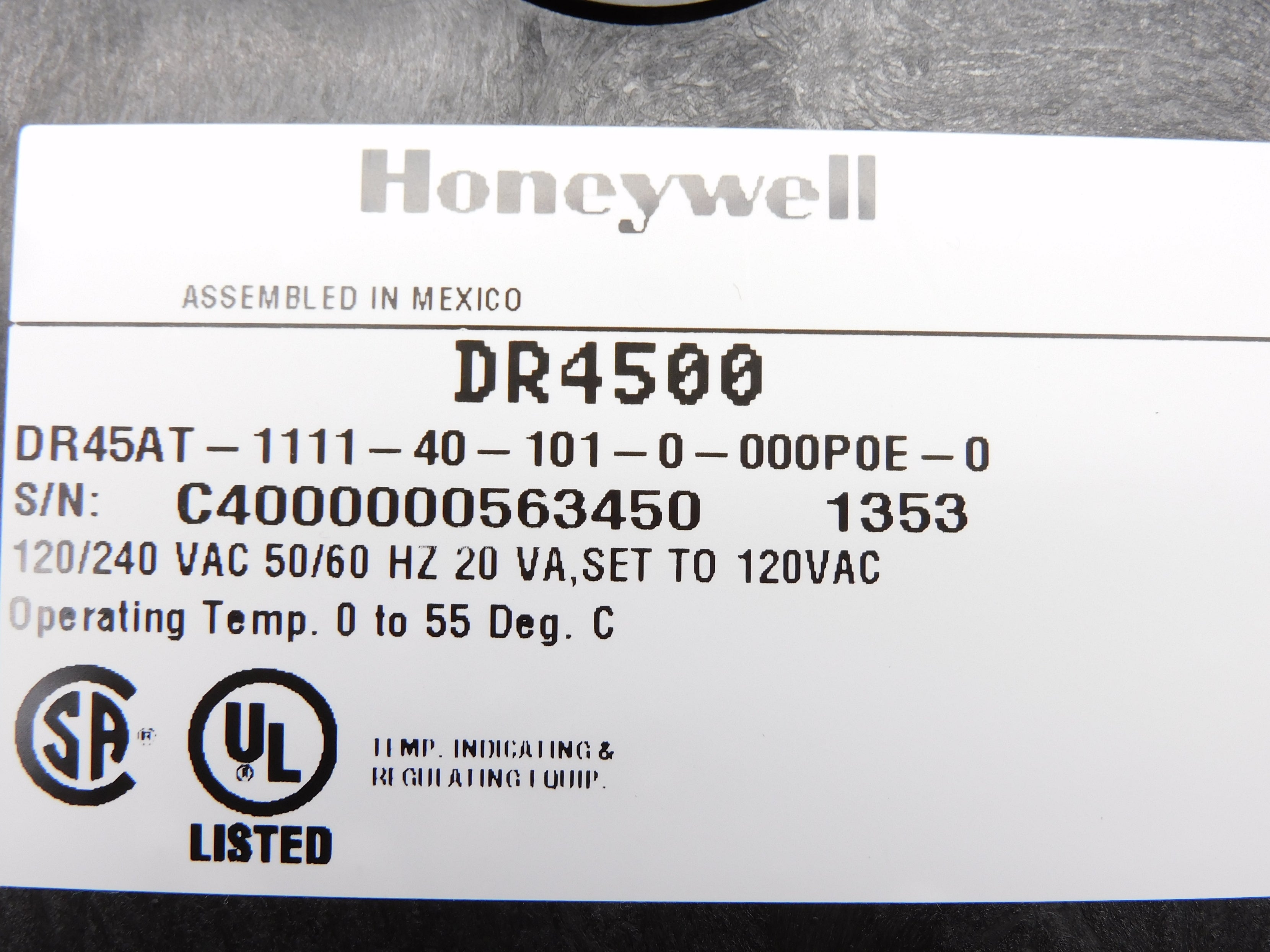 HONEYWELL DR45AT-1111-40-101-0-000P0E-0 NSNP