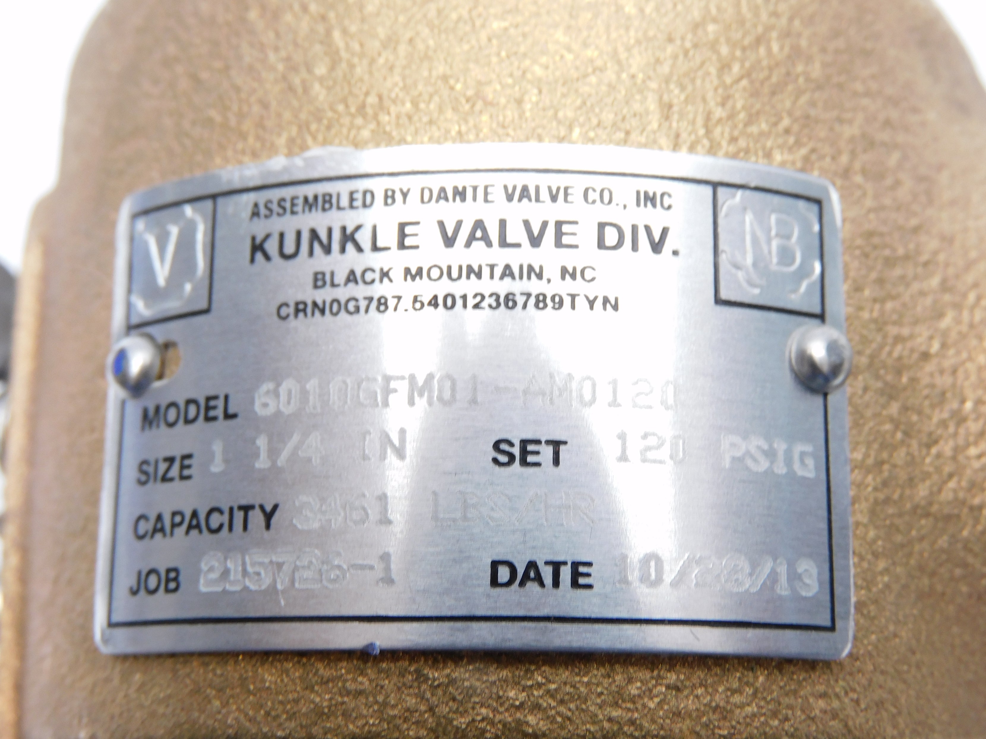 KUNKLE 6010GFM01-AM0120 120PSIG NSNP