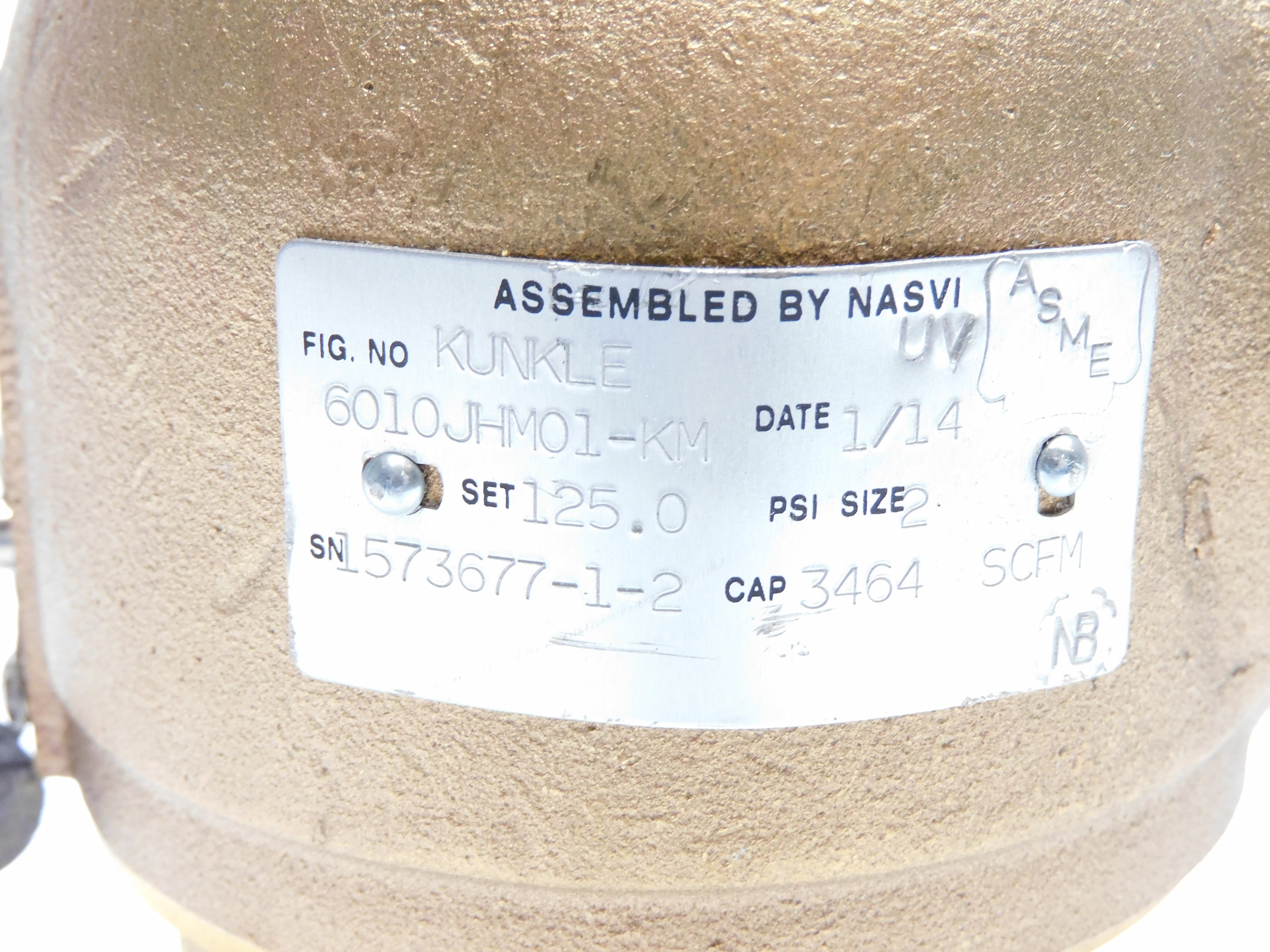 KUNKLE 6010JHM01-KM 125.0PSI NSNP