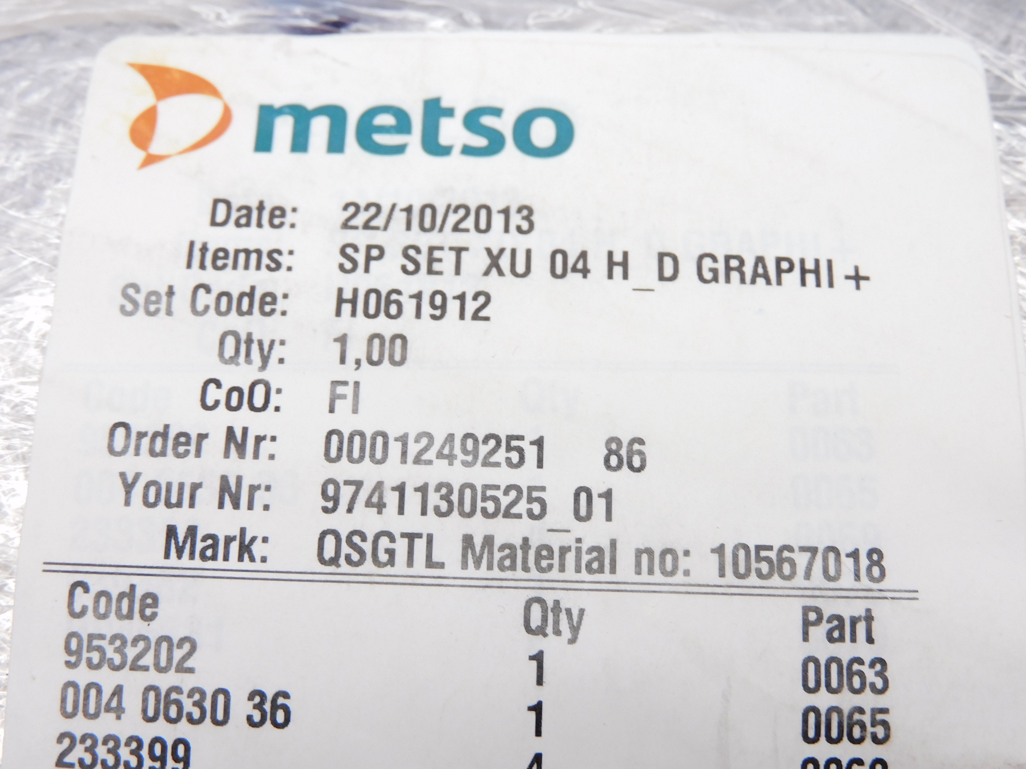 METSO H061912 NSMP