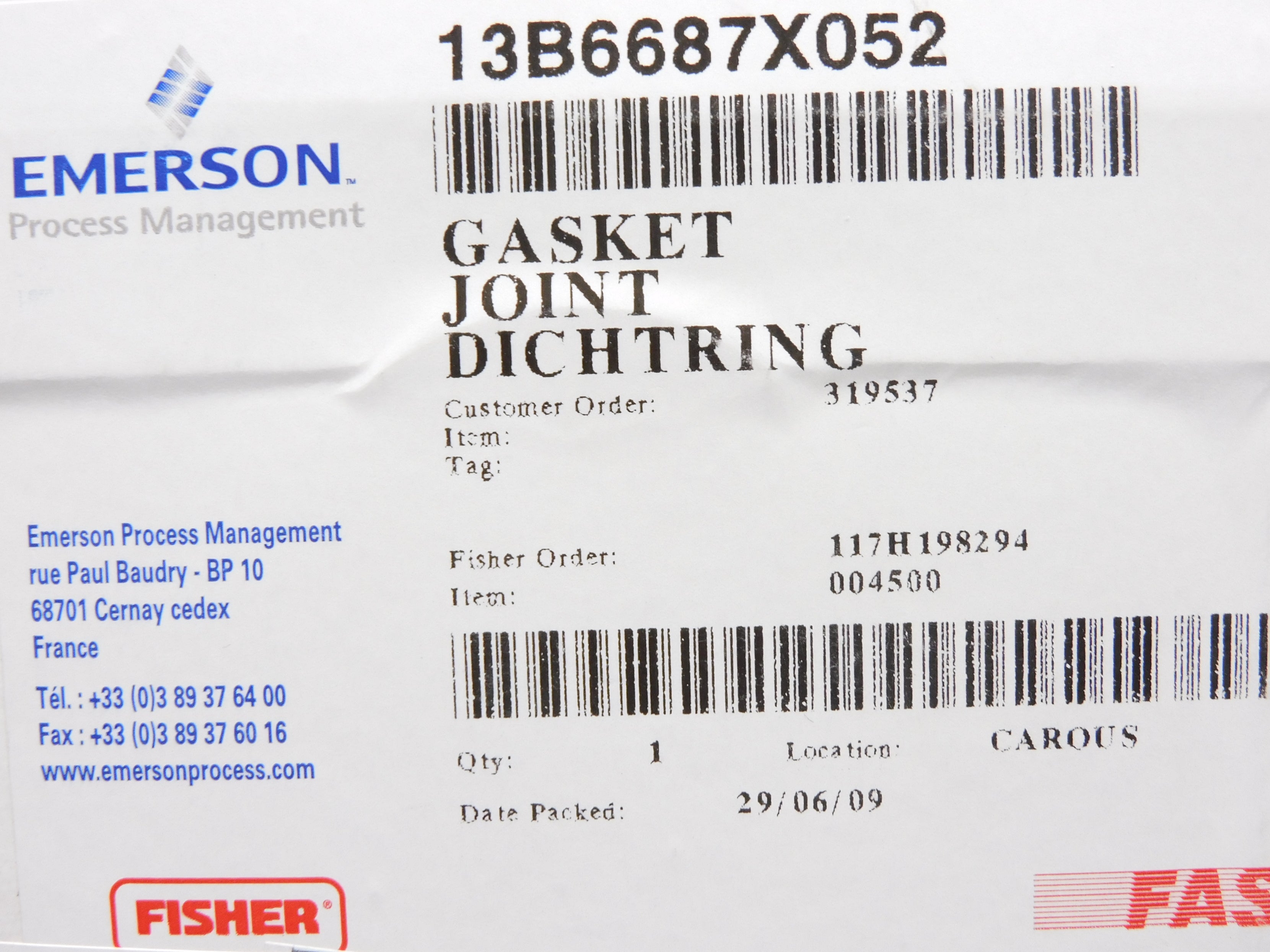 EMERSON 13B6687052 NSMP
