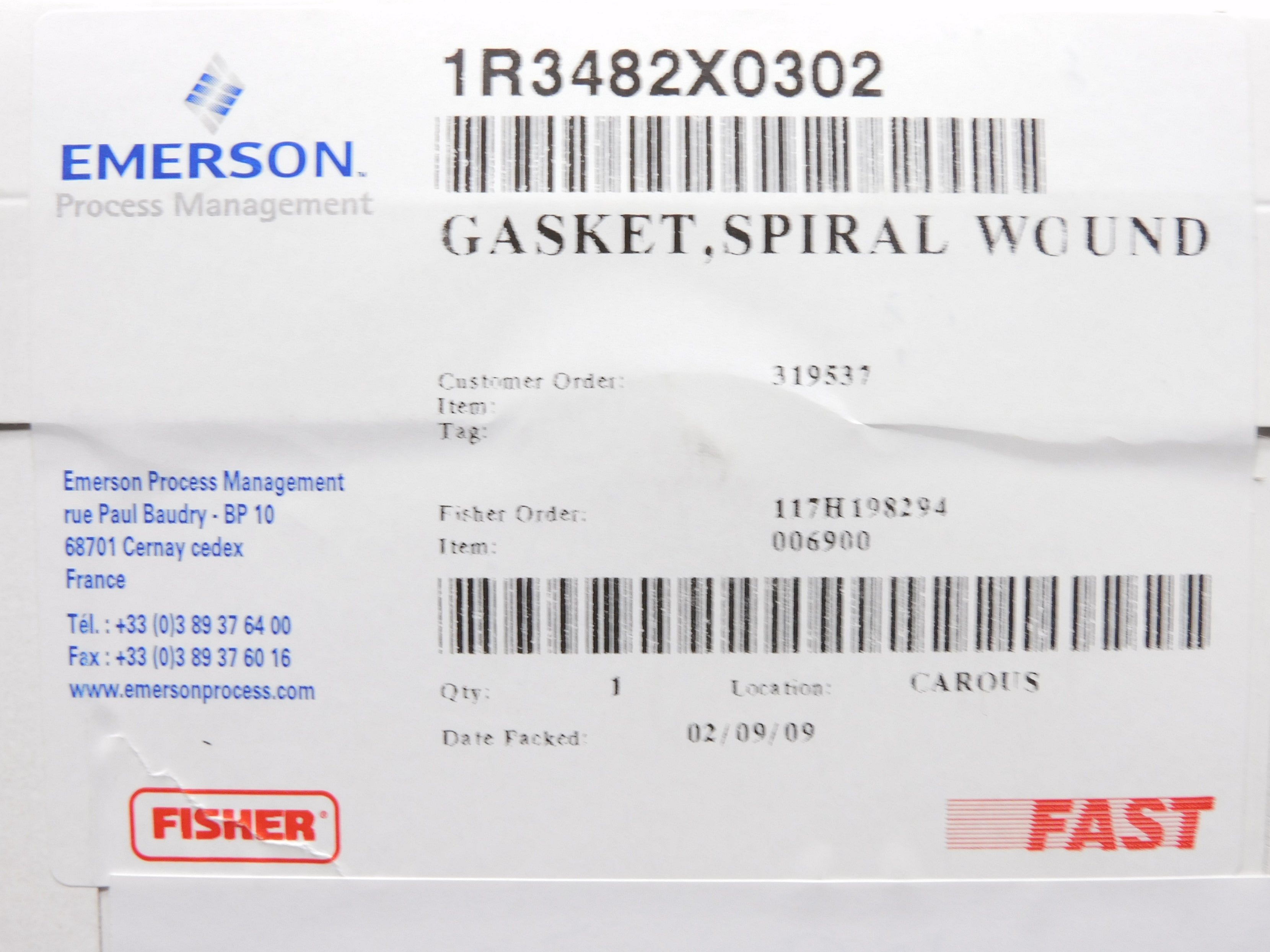 EMERSON 1R3482X0302 NSMP