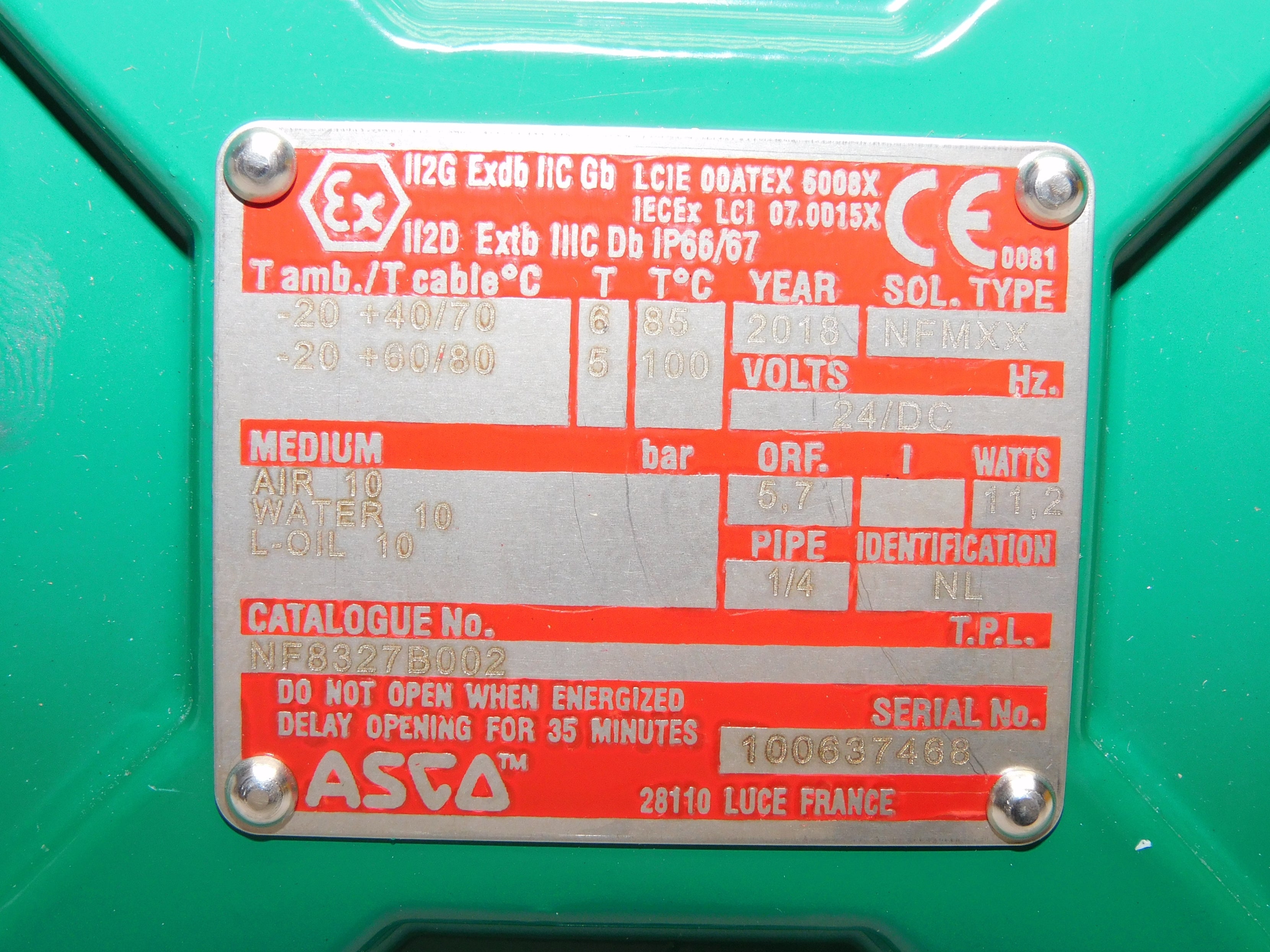 ASCO NF8327B002.24/DC 24VDC NSMP