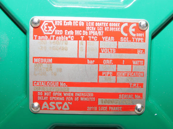 ASCO NF8327B002.24/DC 24VDC NSMP