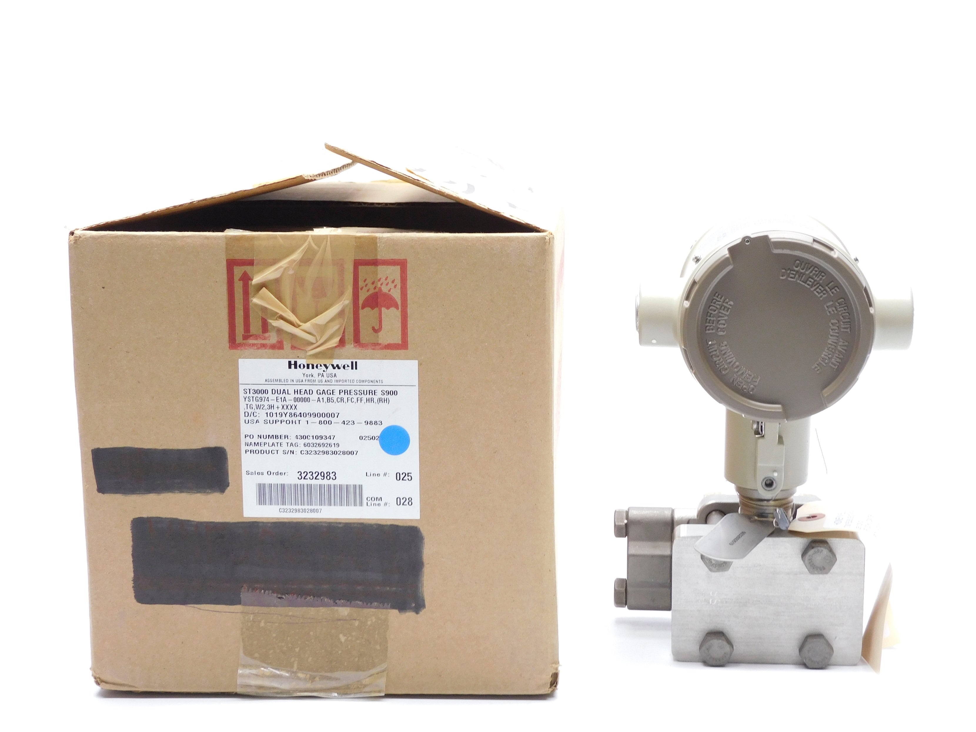 HONEYWELL YSTG974-E1A-00000-A1,B5,CR,FC,FF,HR,(RH), TG,W2,3H+XXXX NSMP