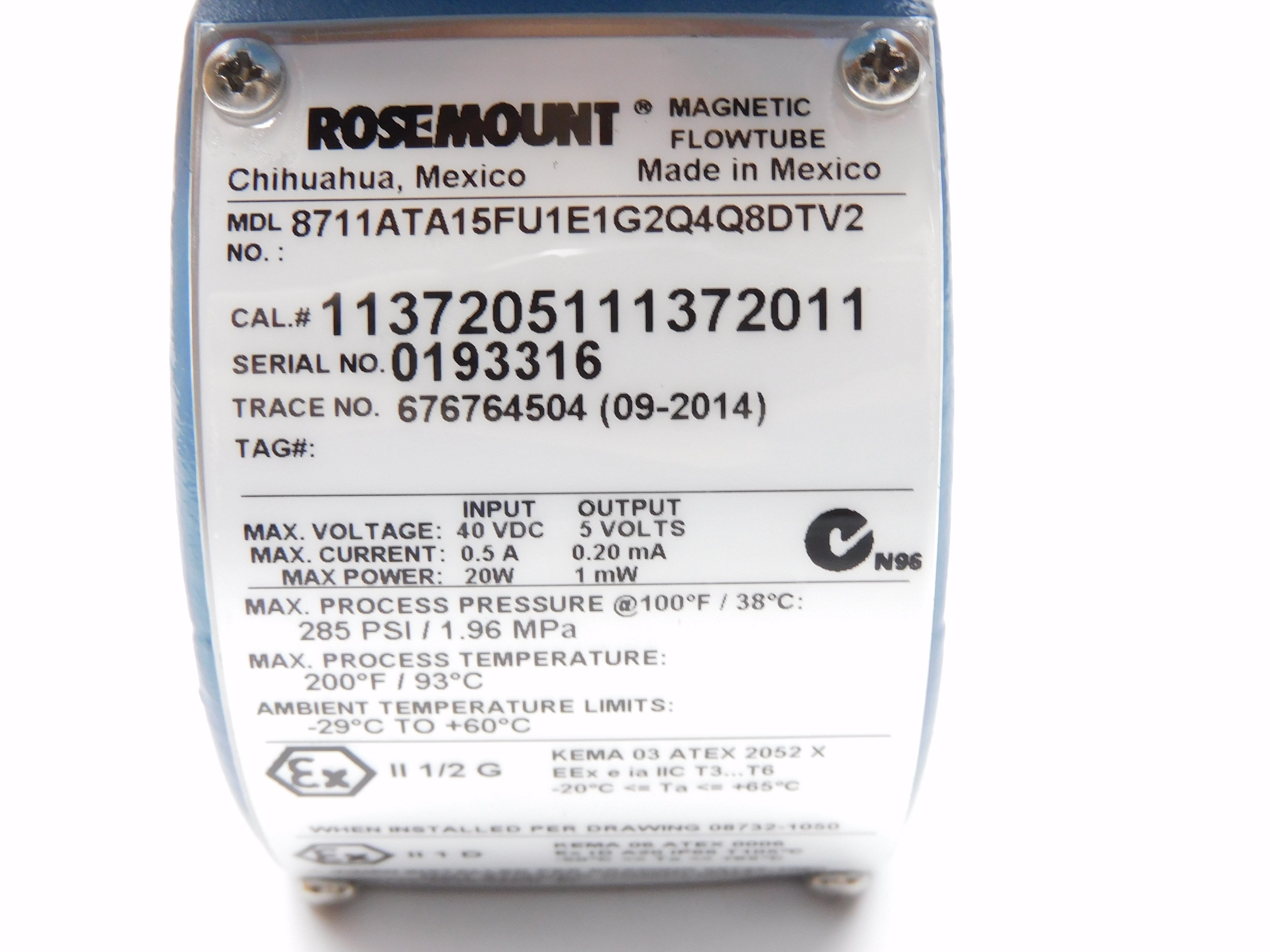 ROSEMOUNT 8711ATA15FU1E1G2Q4Q8DTV2 NSMP