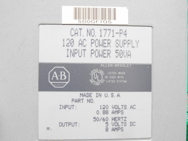 ALLEN BRADLEY 1771-P4 UNMP