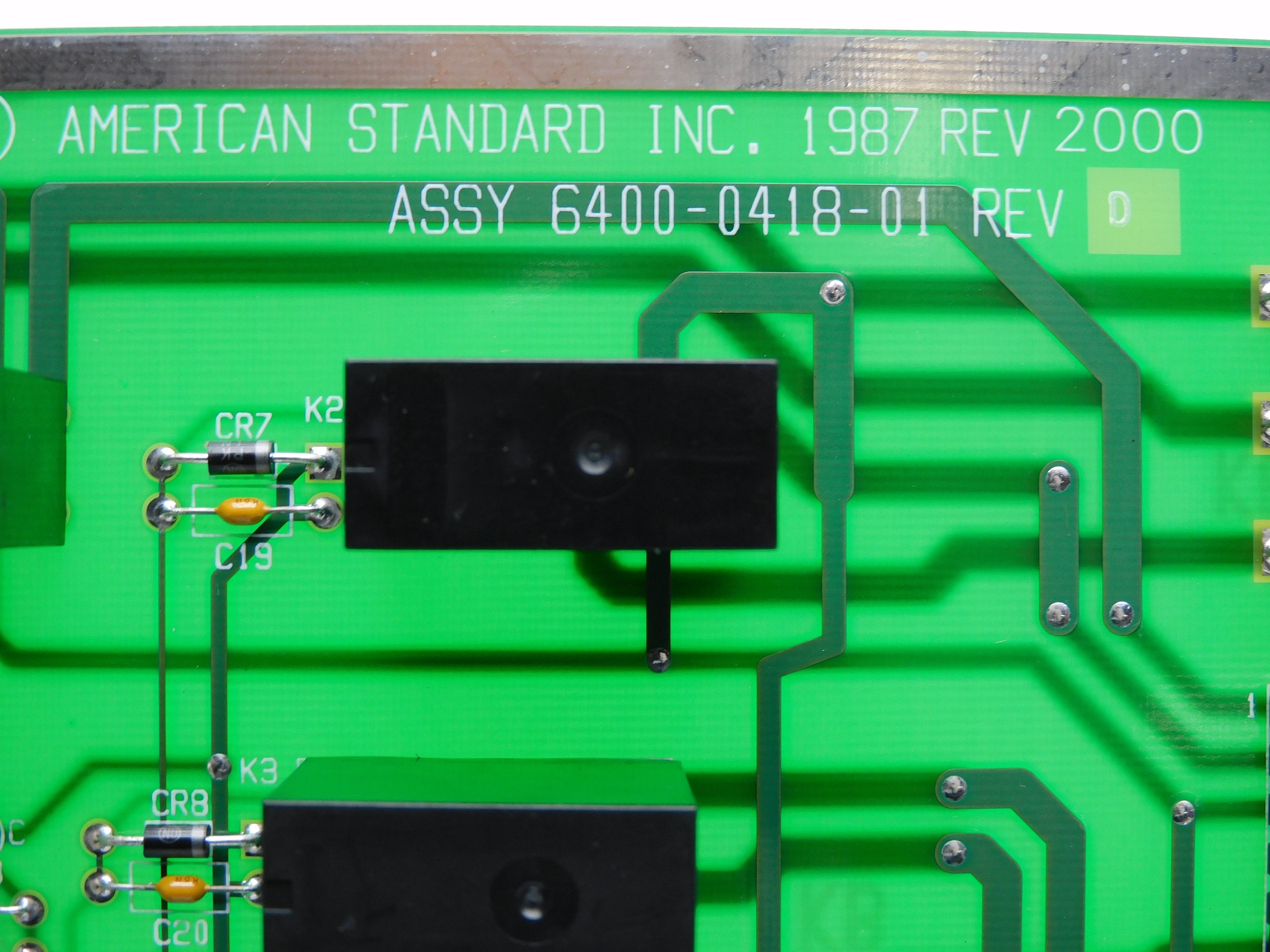 AMERICAN STANDARD 6400-0418-01 6400-0417-01 REV. D NSNP