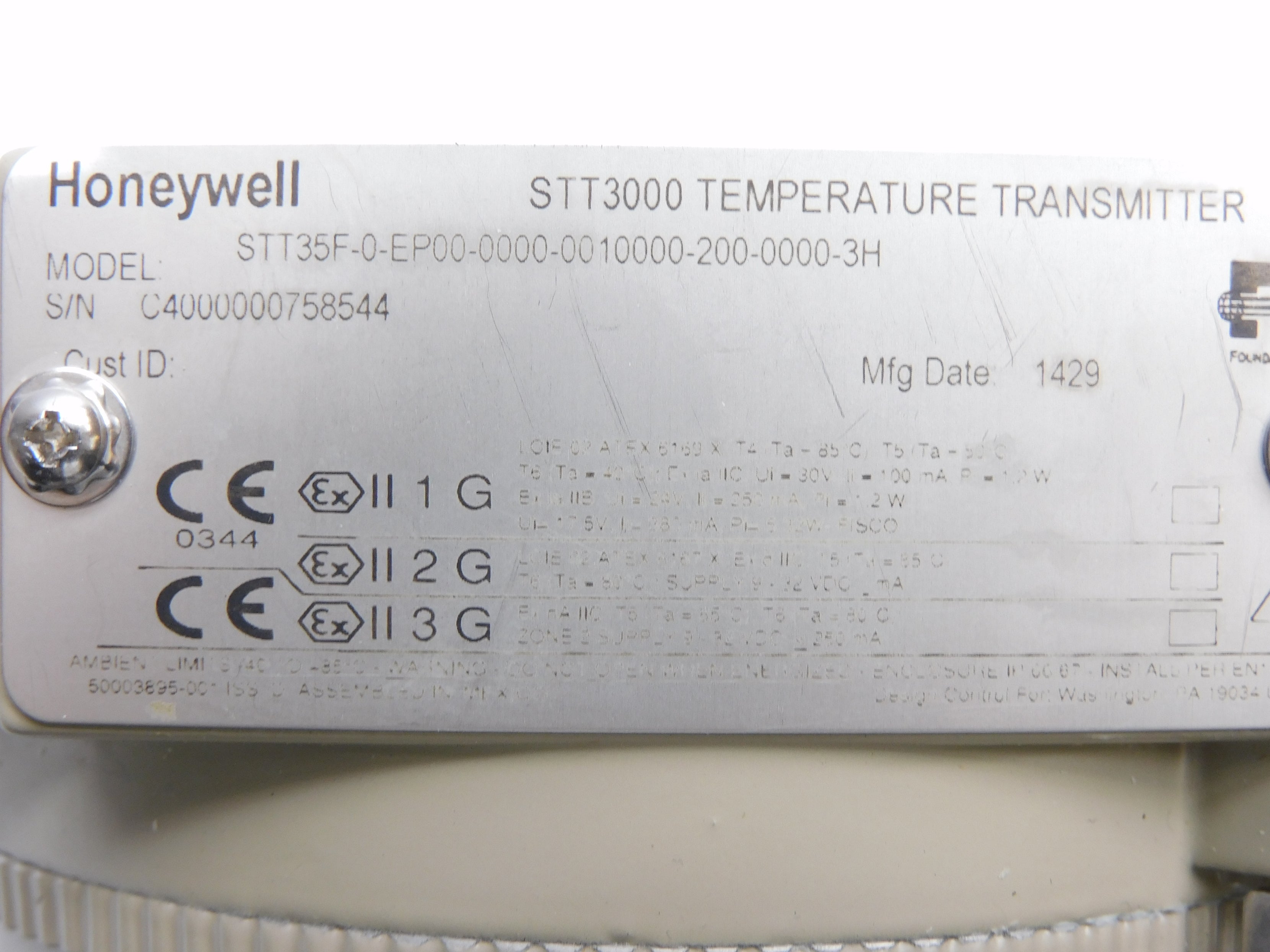 HONEYWELL STT35F-0-EP00-0000-0010000-200-0000-3H (AS PICTURED) NSNP