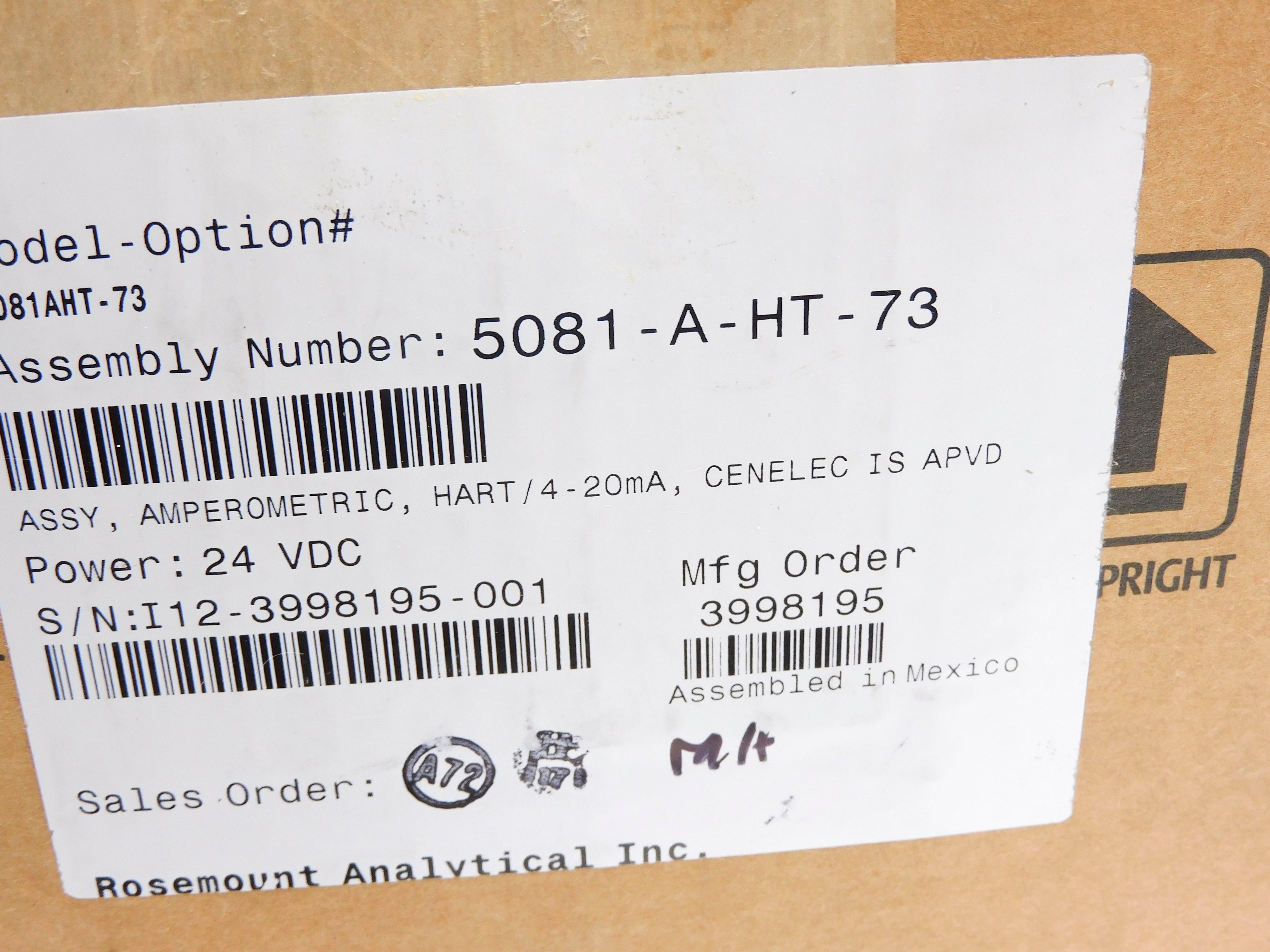 ROSEMOUNT 5081-A-HT-73 NSMP