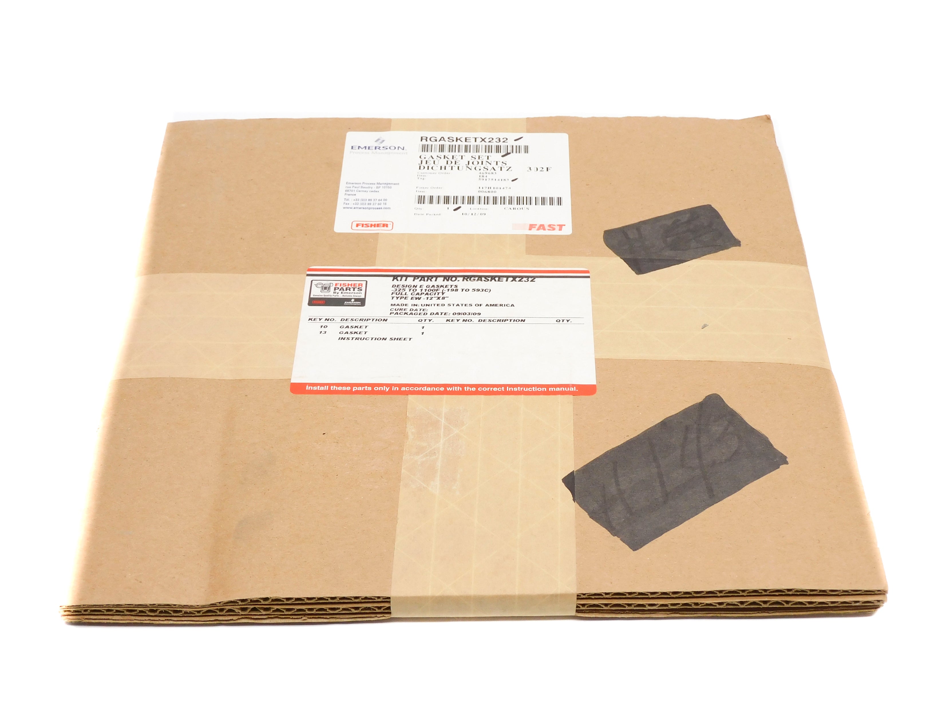 FISHER RGASKETX232 NSFS