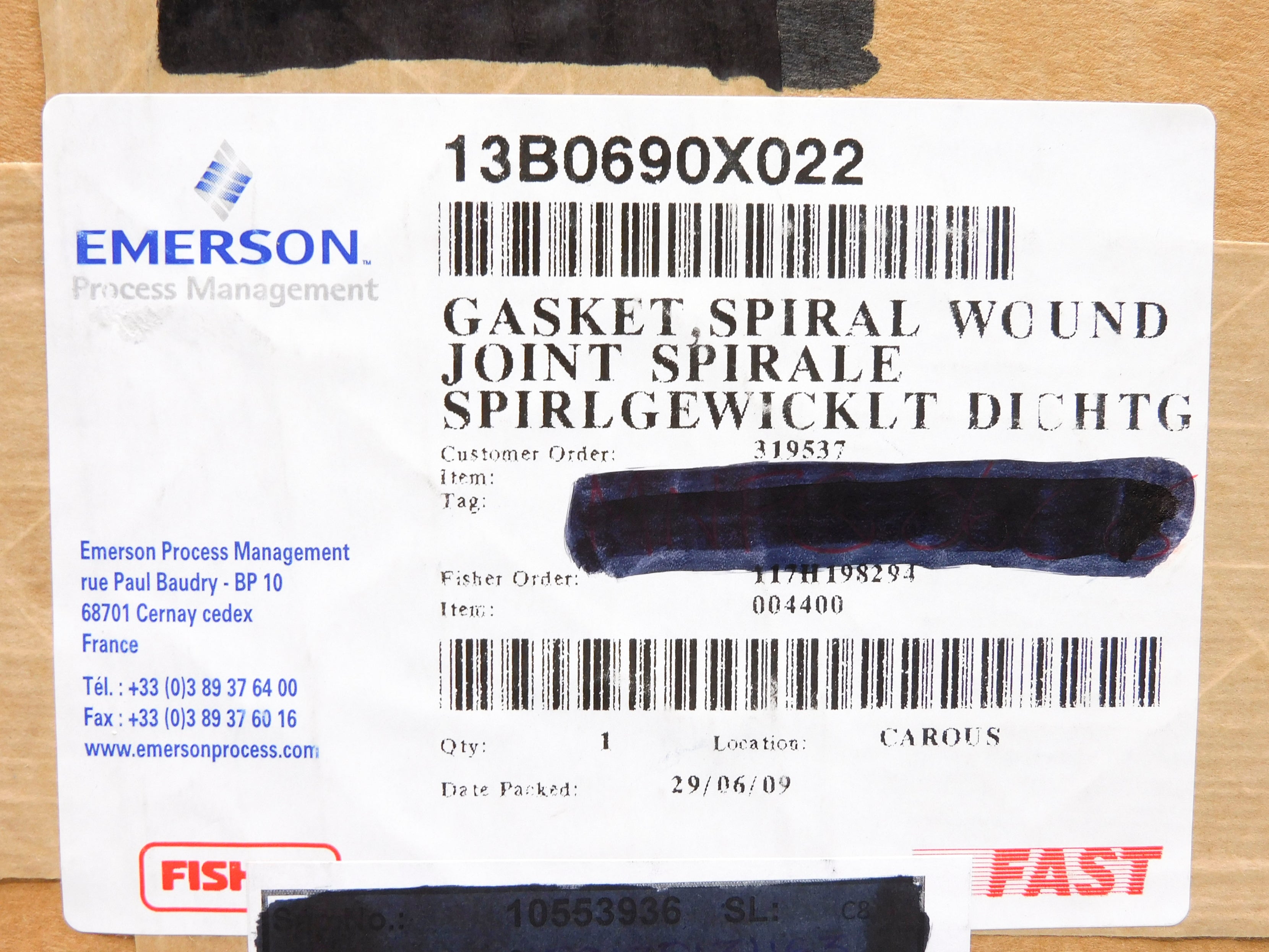 EMERSON 13B0690X022 NSMP