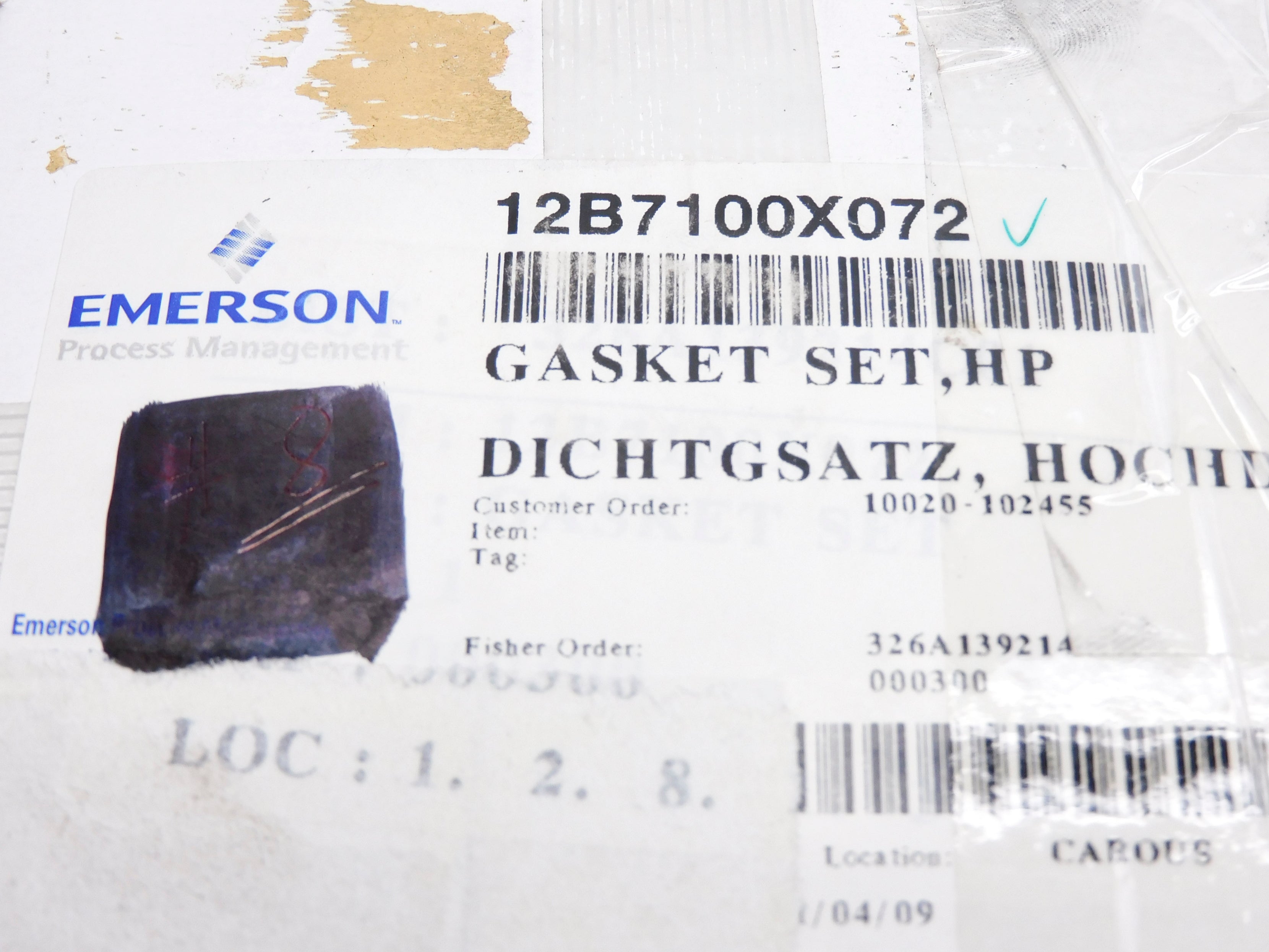 EMERSON 12B7100X072 NSMP