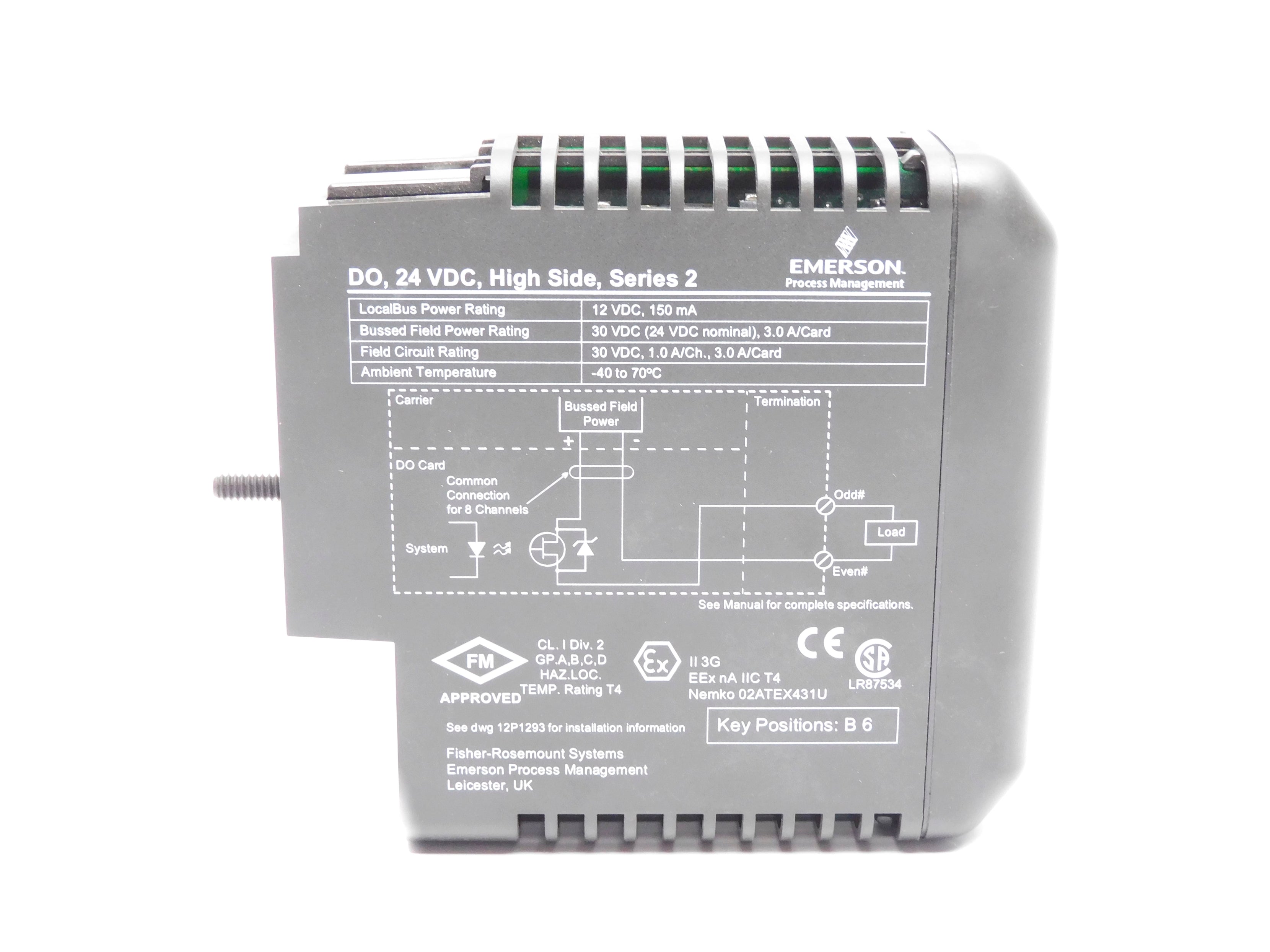 FISHER ROSEMOUNT 12P2536X062 KJ3202X1-BA1 24VDC 3.0A NSNP
