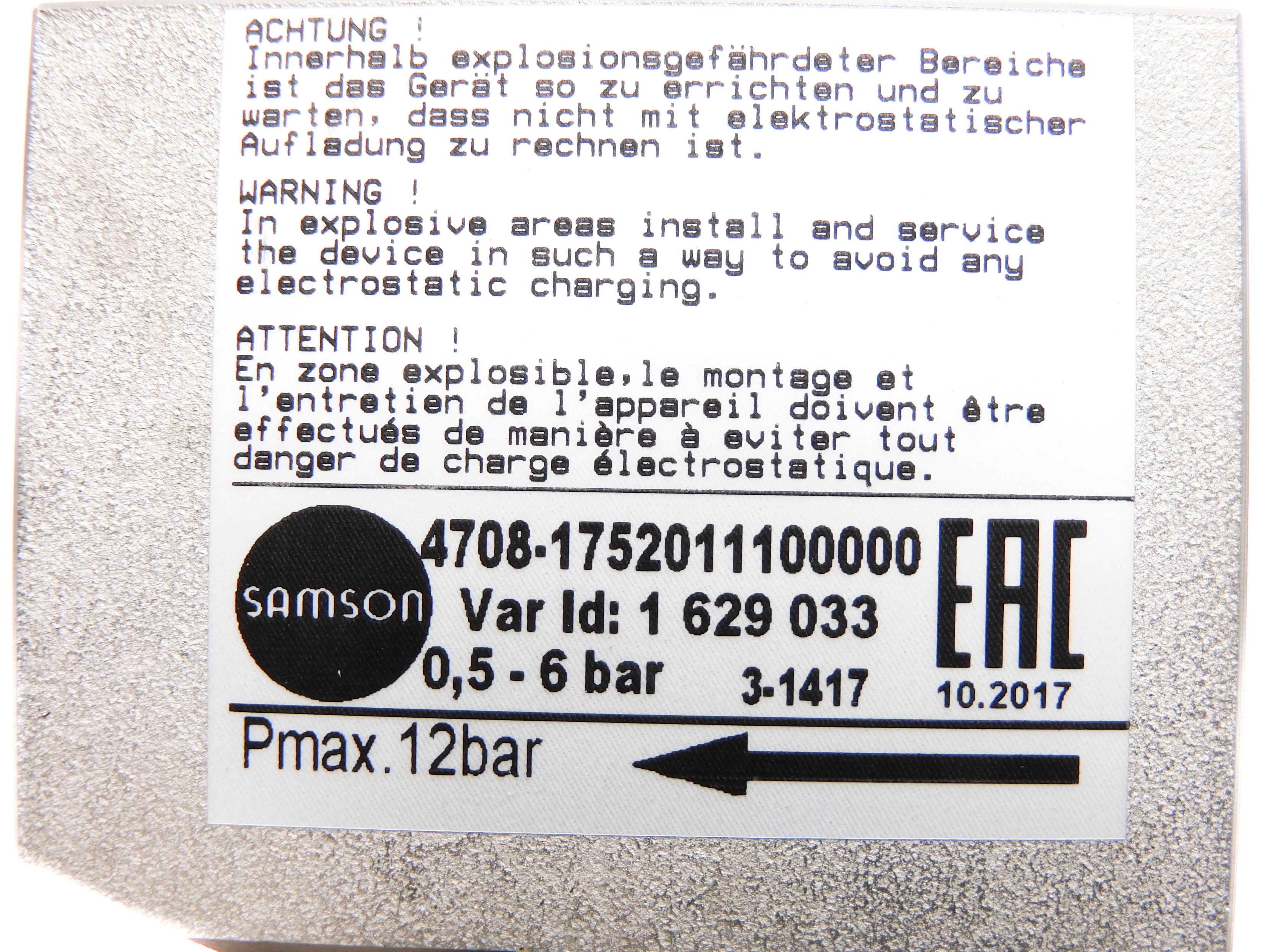 SAMSON 4708-1752011100000 1/4" NSNP