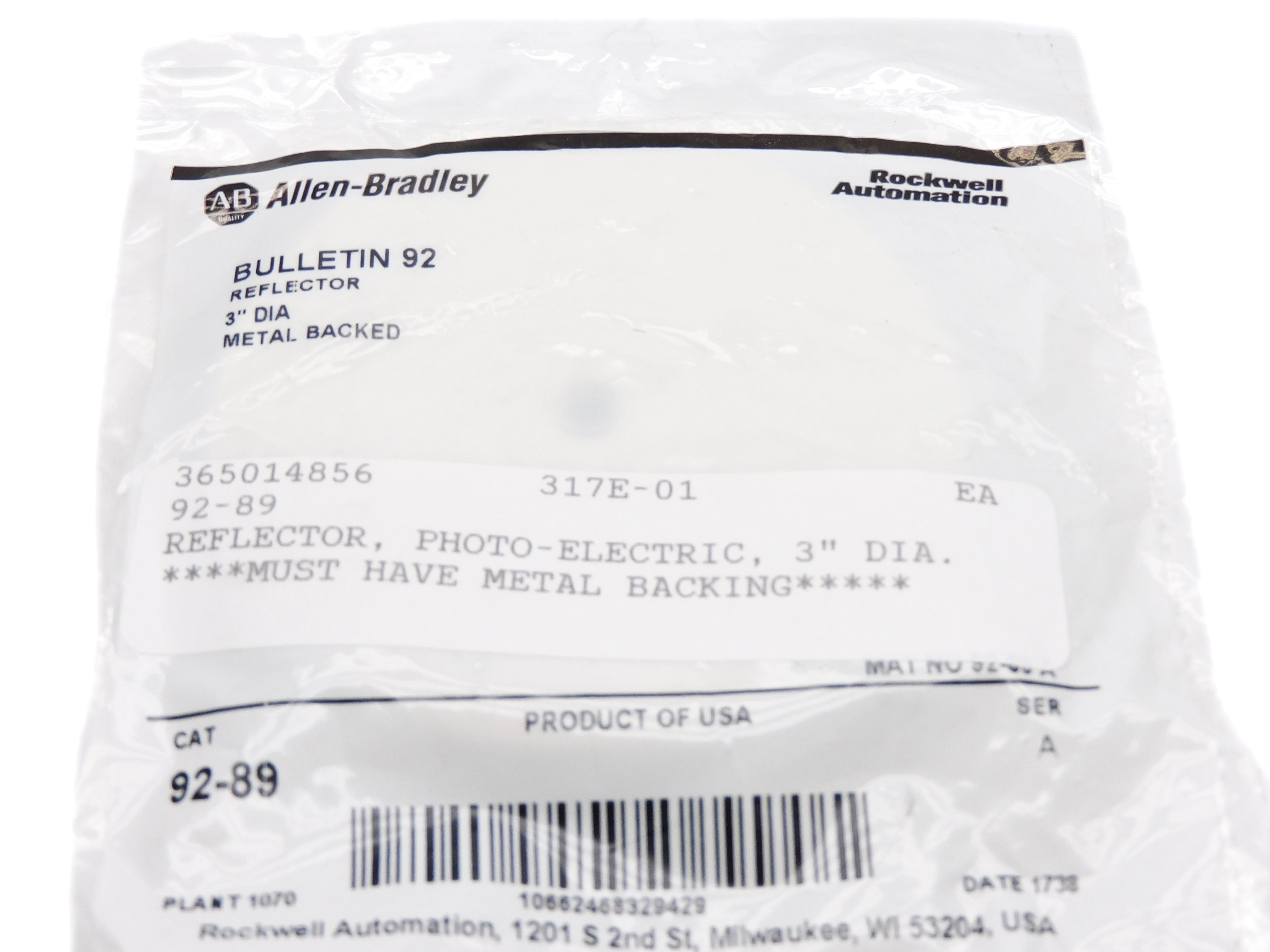 INDUSTRIAL SPARE PART 92-89 SER. A NSMP