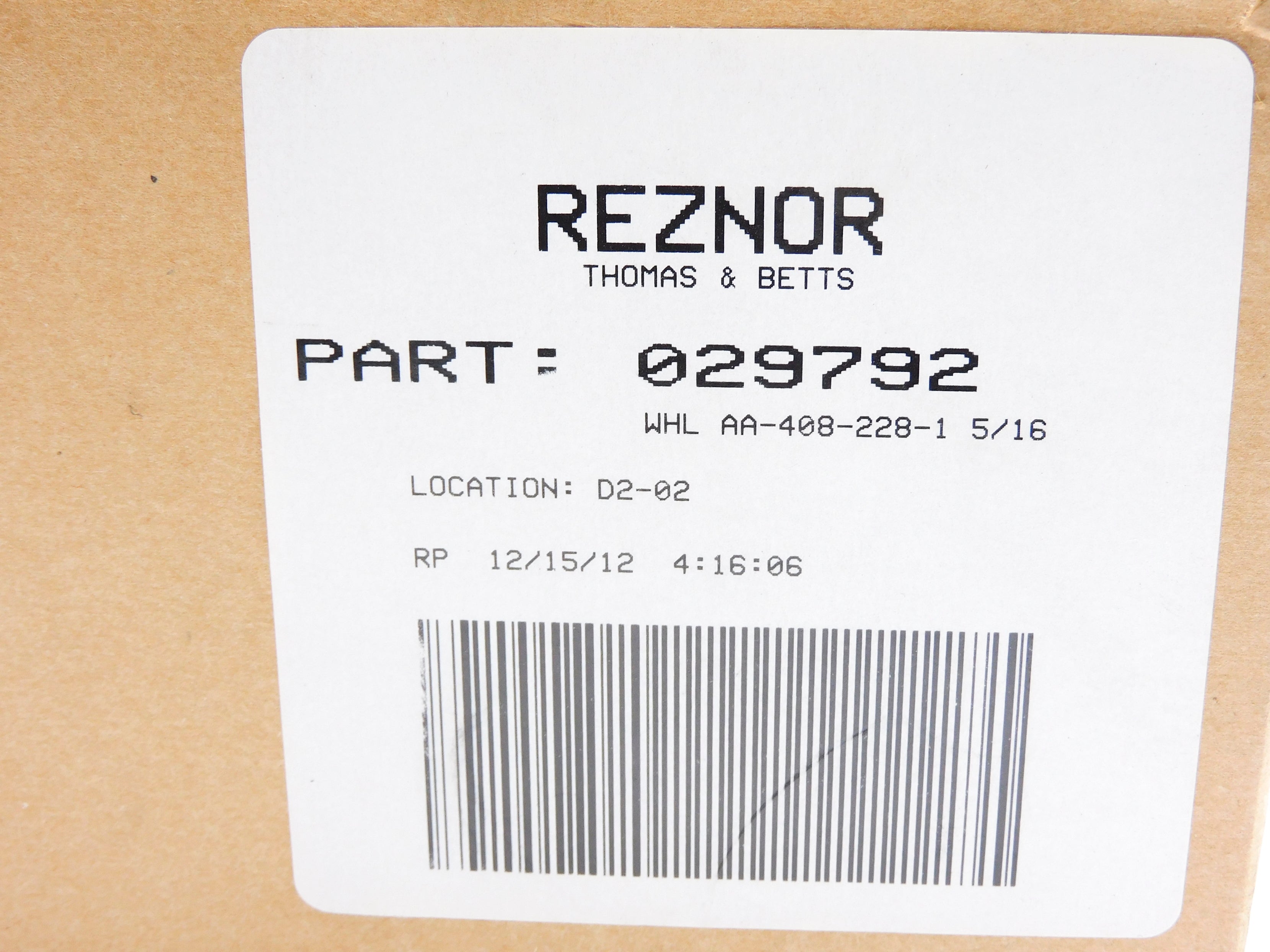 REZNOR 029792 NSFS