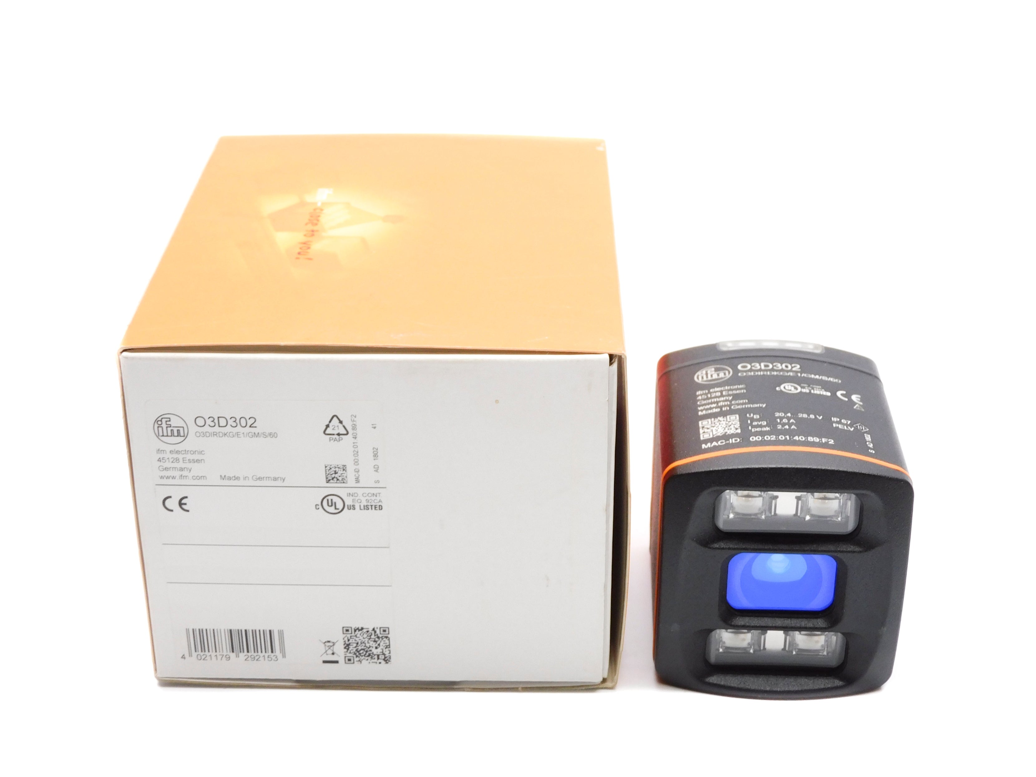 IFM EFECTOR O3D302 O3DIRDKG/E1/GM/S/60 20.4-28.8V NSMP