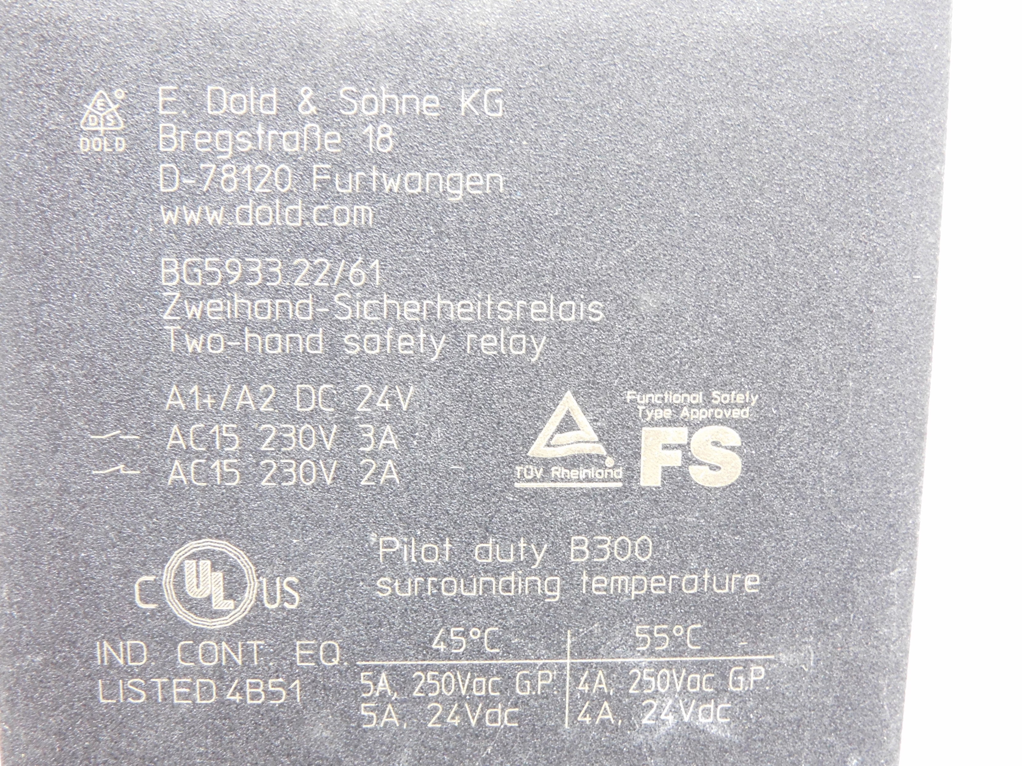 DOLD BG5933.22/61 24VDC 3A NSNP