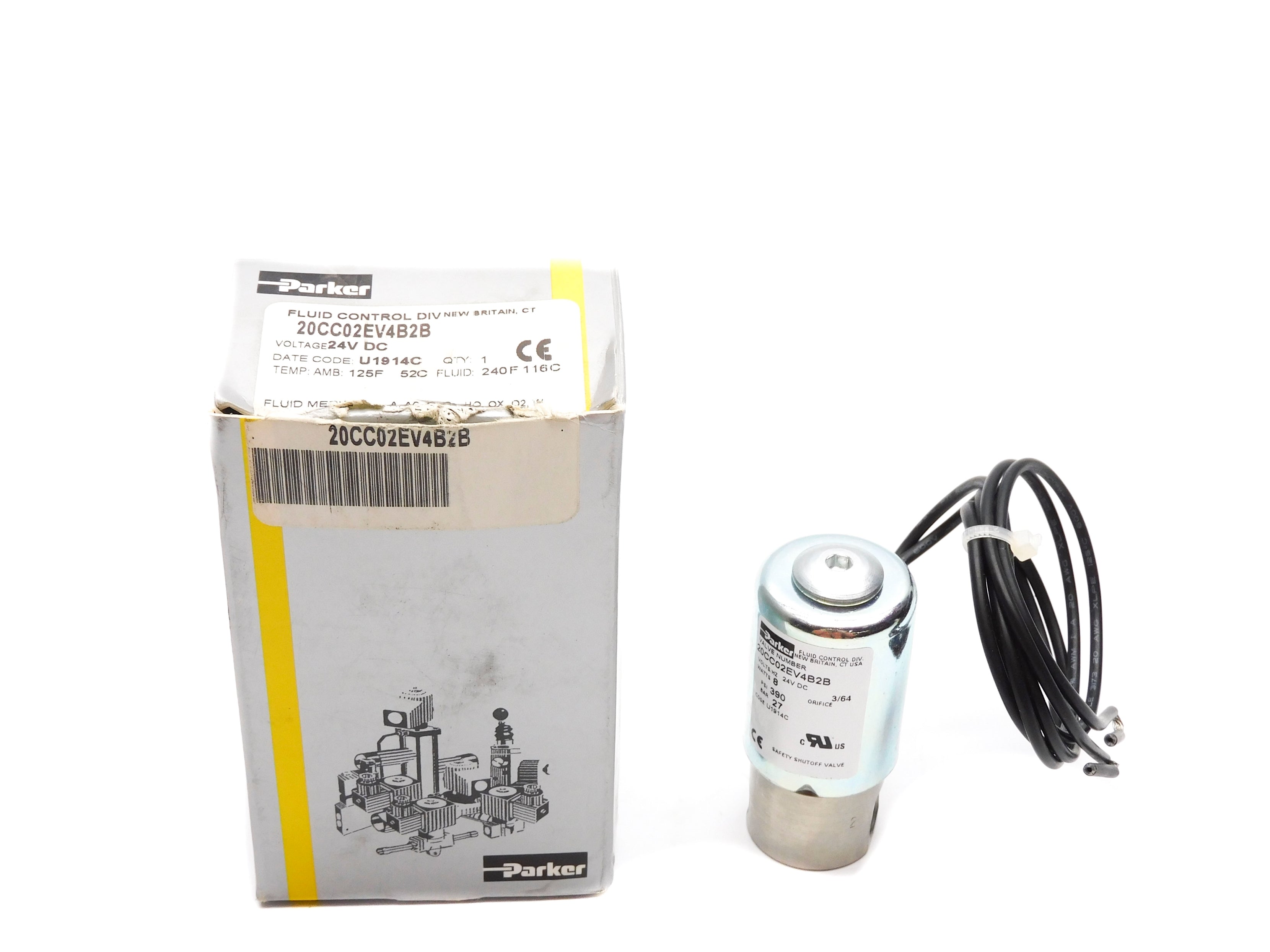 PARKER 20CC02EV4B2B 24VDC 390PSI NSMP