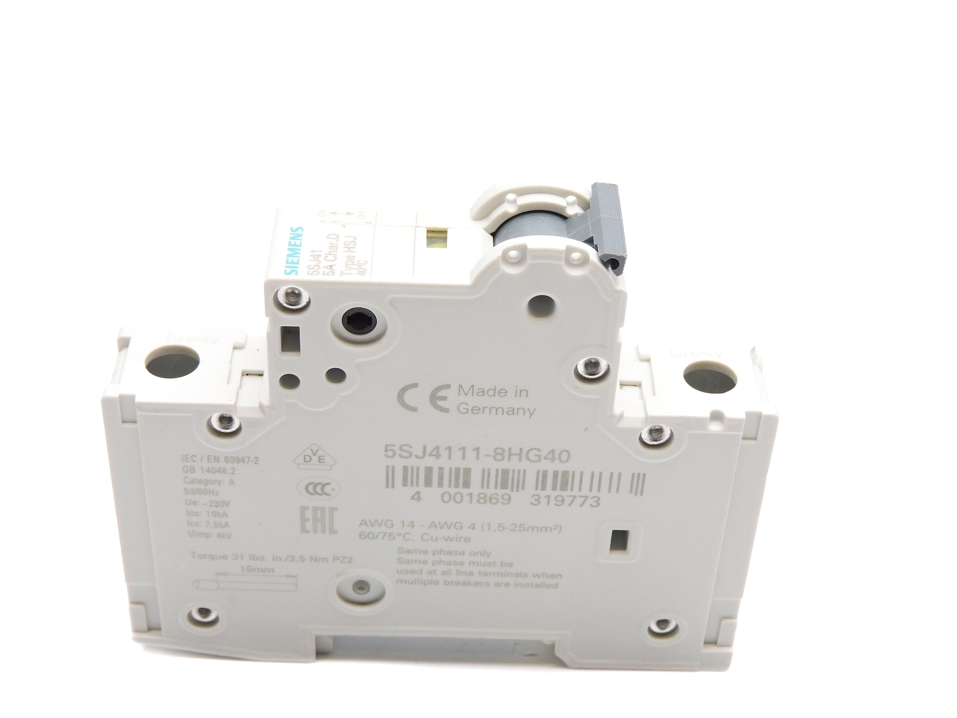 SIEMENS 5SJ4111-8HG40 5A 230V NSNP