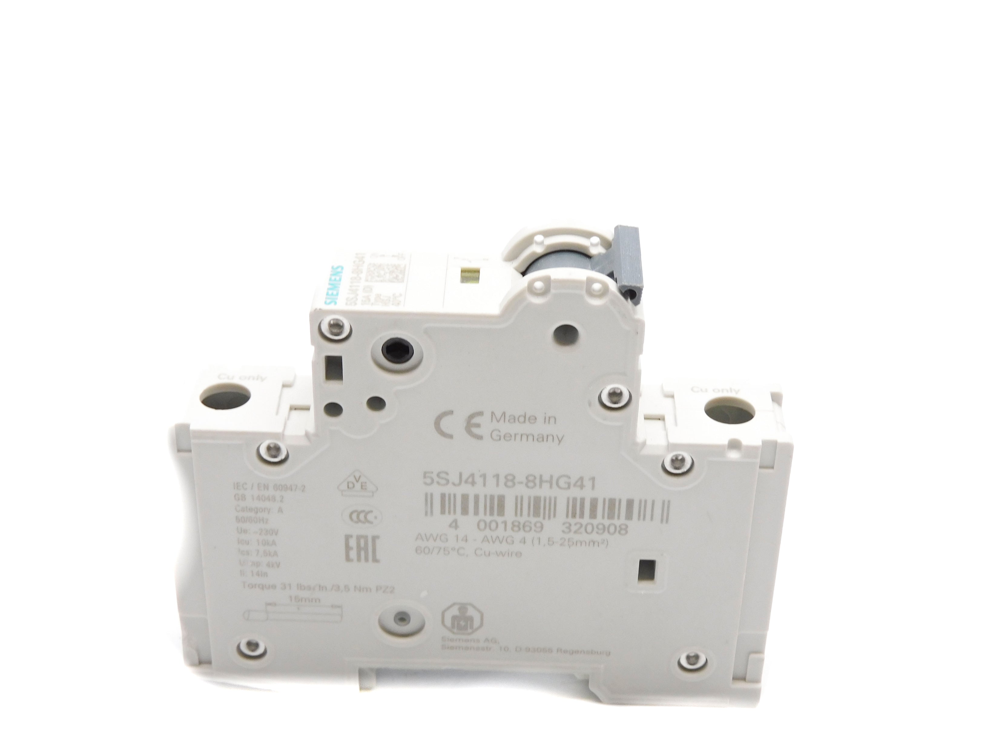 SIEMENS 5SJ4118-8HG41 15A 230V NSNP