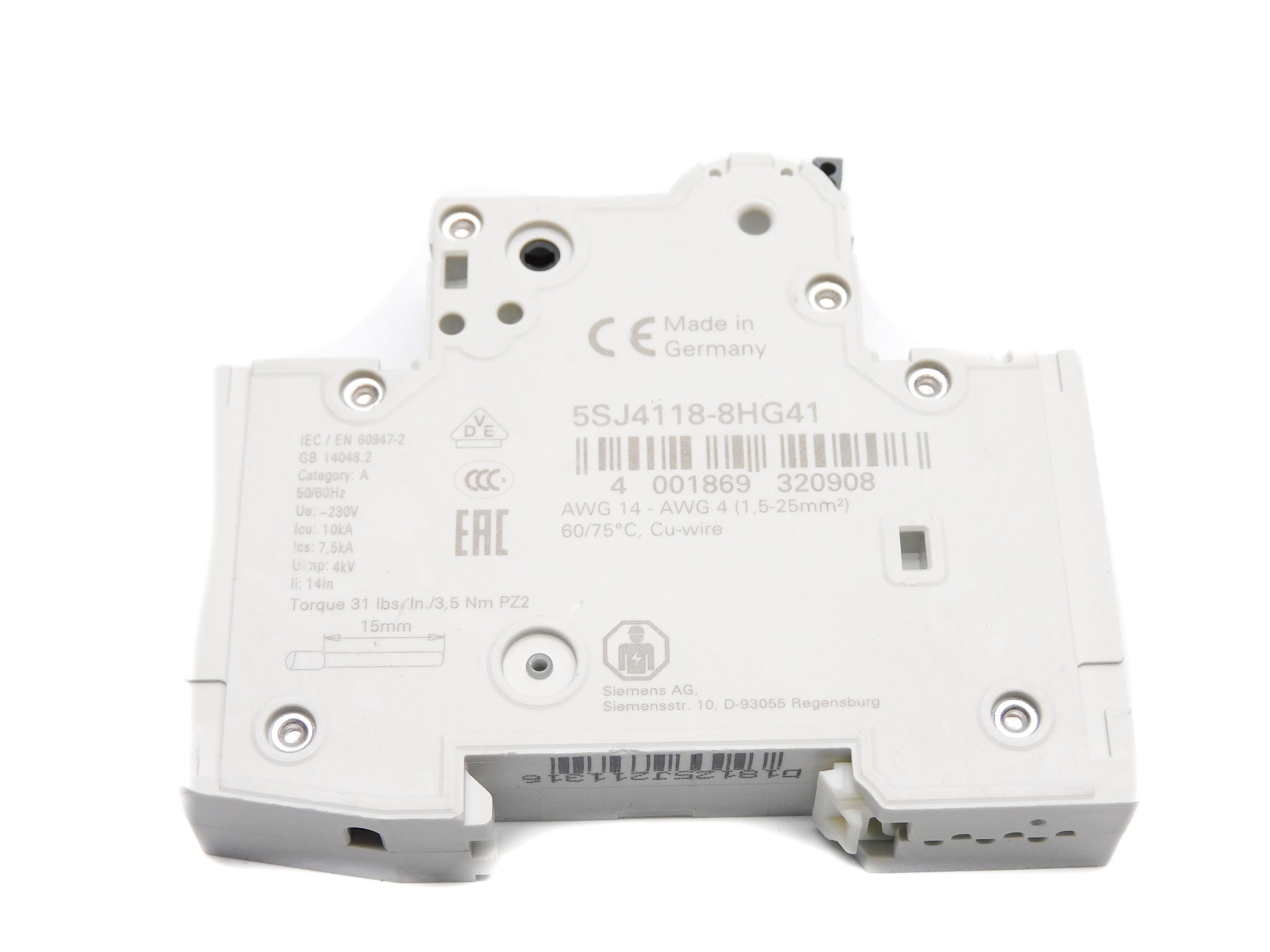 SIEMENS 5SJ4118-8HG41 15A 230V NSNP