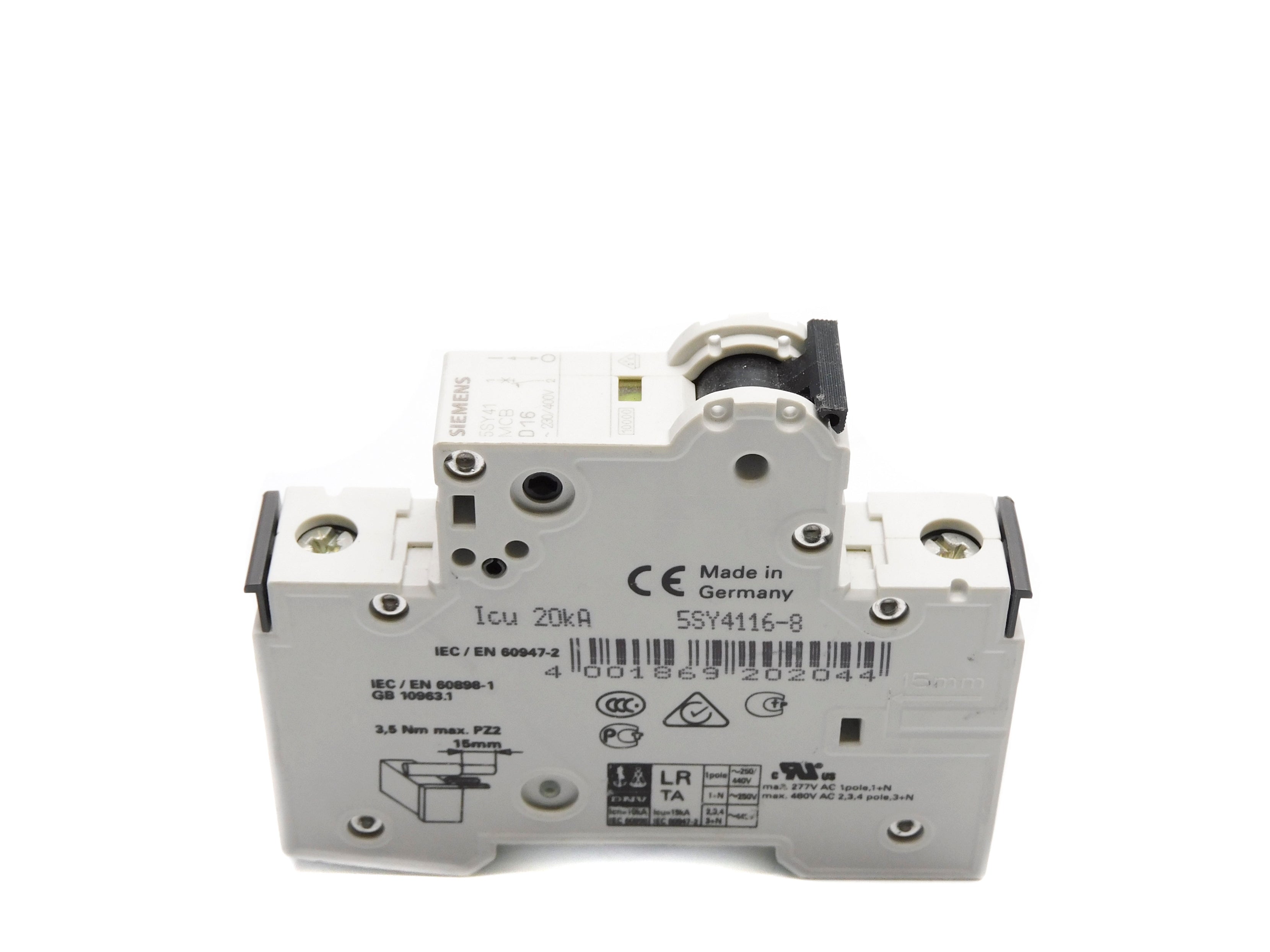 SIEMENS 5SY4116-8 16A 230/400V NSNP