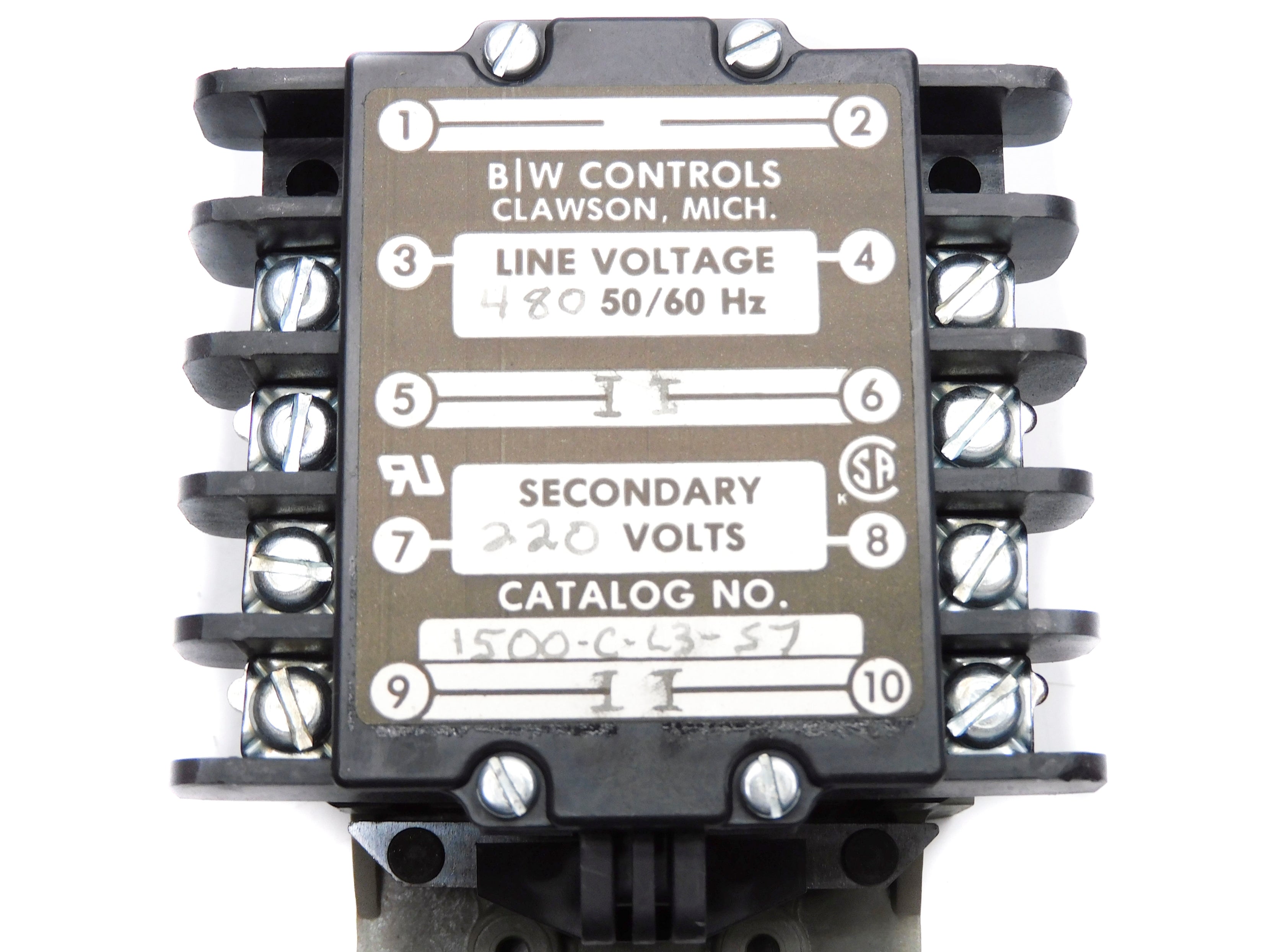 B/W CONTROLS 1500-C-L3-S7 480/220V NSNP