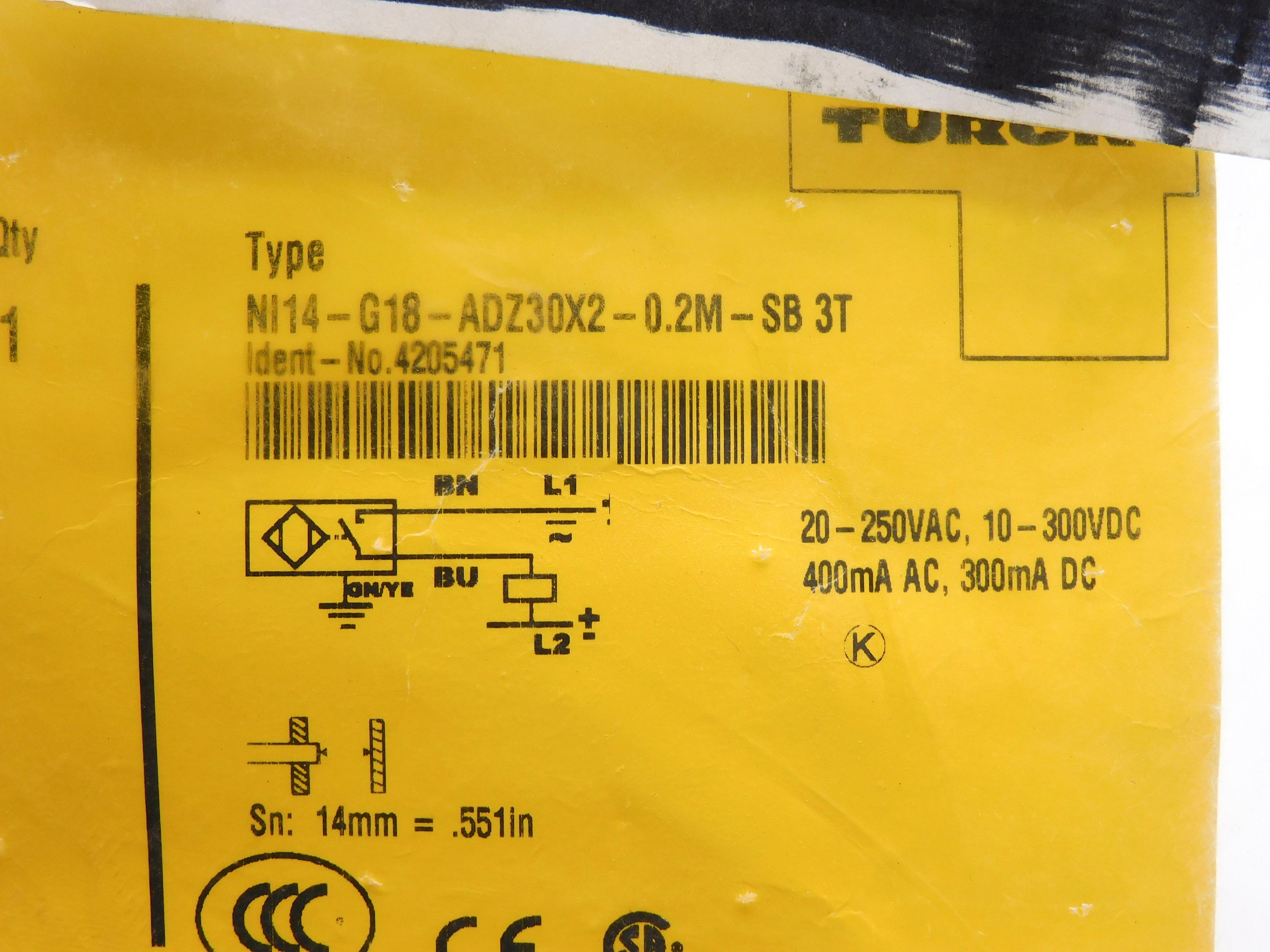 TURCK NI14-G18-ADZ30X2-0.2M-SB3T NSMP
