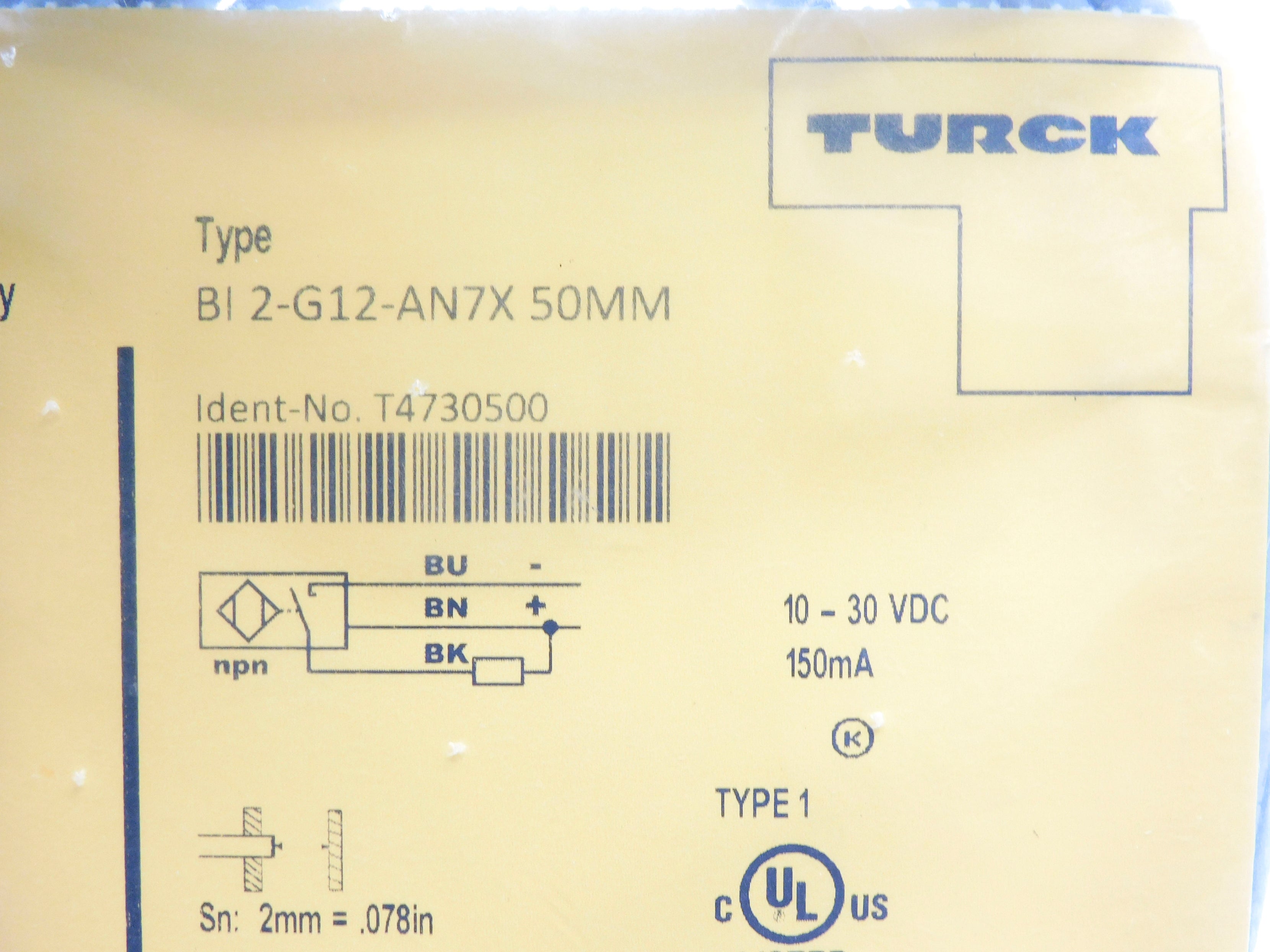 TURCK BI2-G12-AN7X 50MM NSMP