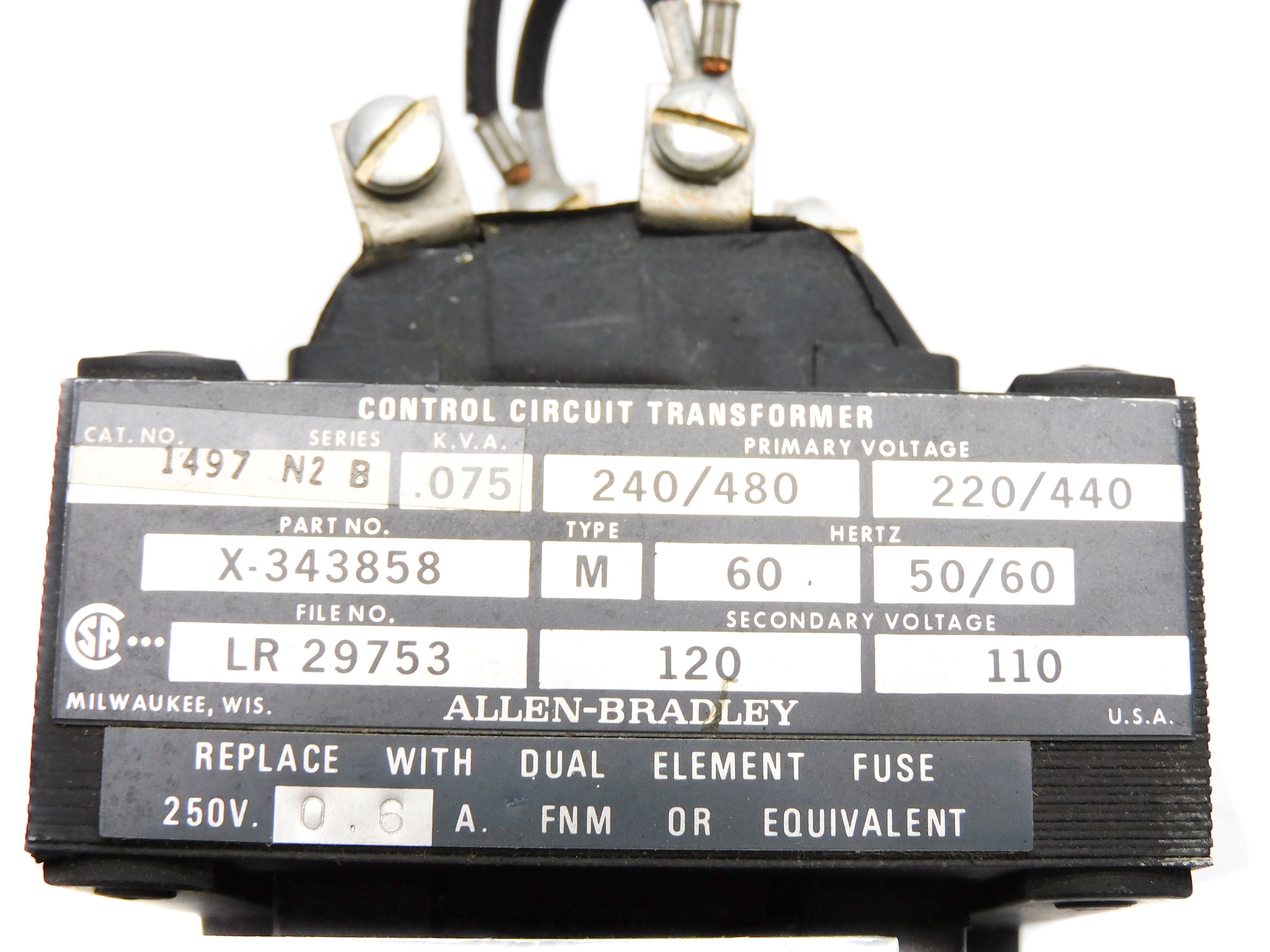 ALLEN BRADLEY 1497-N2 SER. B UNMP