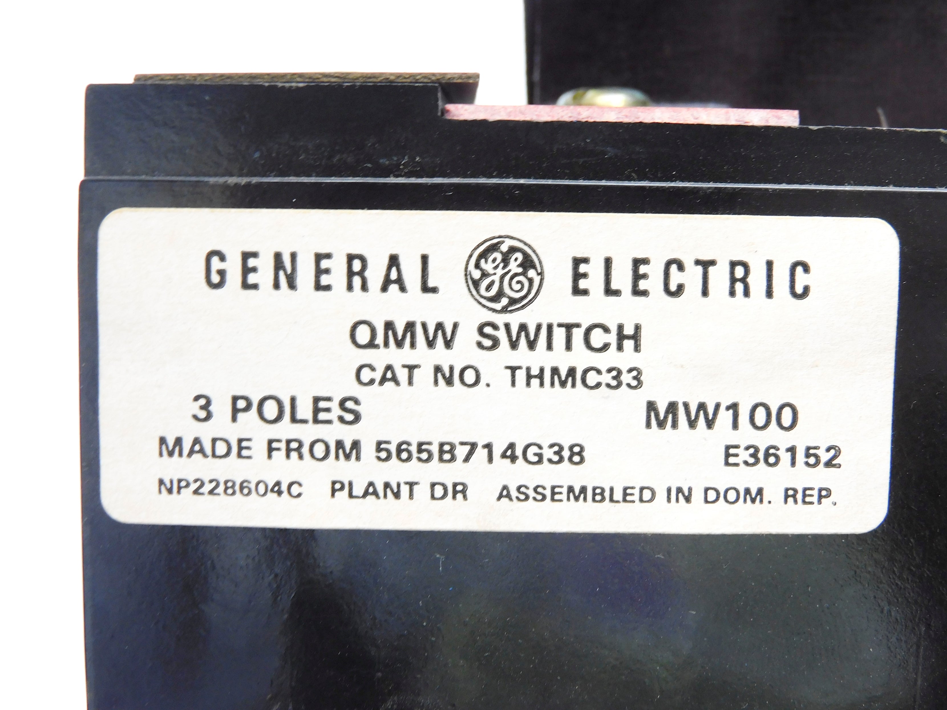 GENERAL ELECTRIC THMC33 UNMP