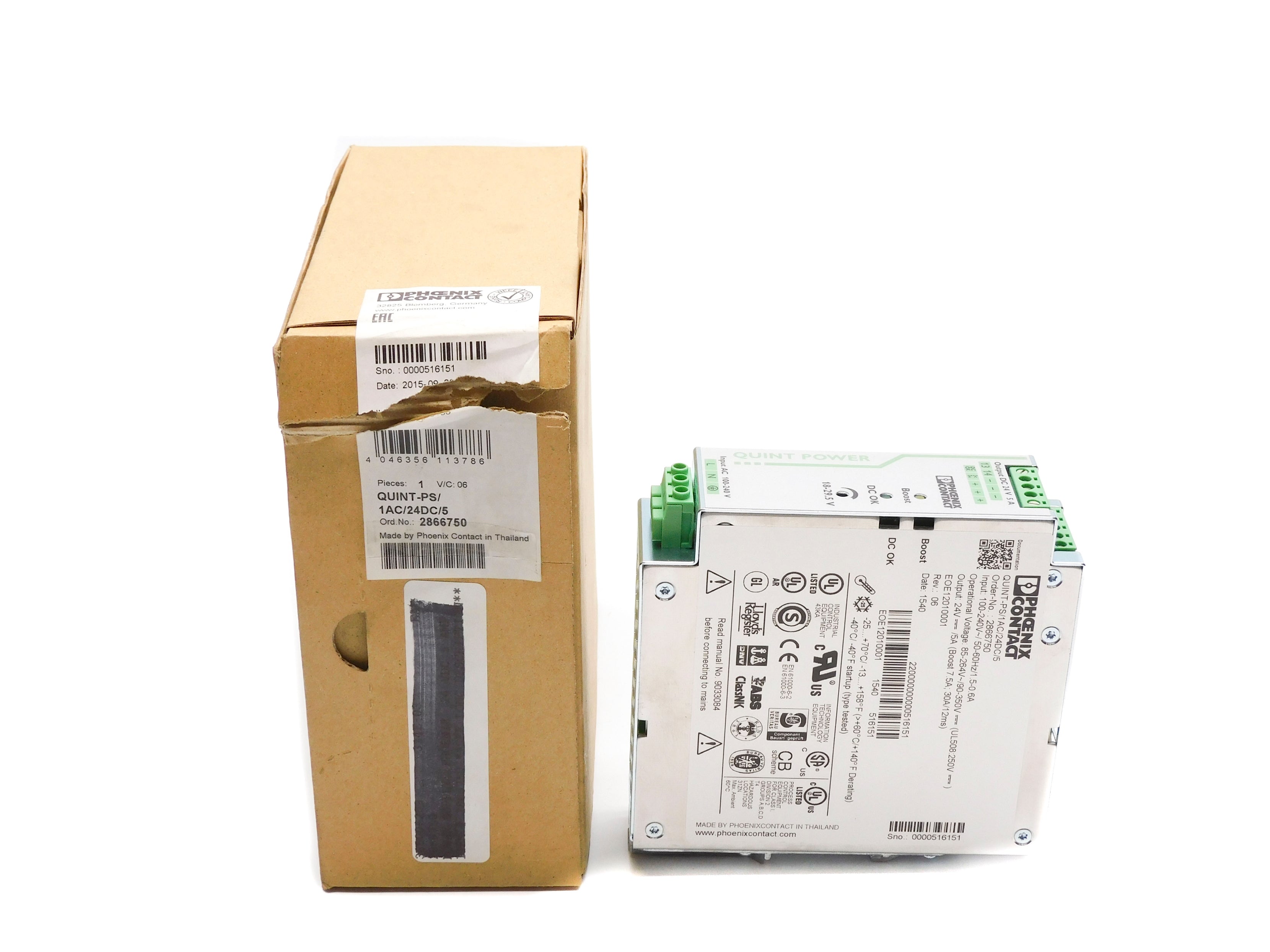 PHOENIX CONTACT QUINT-PS/1AC/24DC/5 NSMP