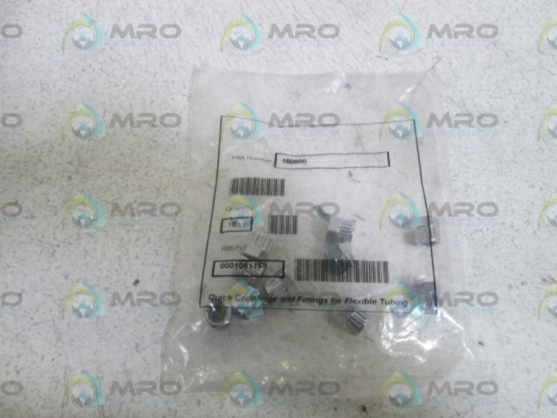 INDUSTRIAL MRO#100800 FITTING NUT (PK OF 10) *NEW IN FACTORY BAG*