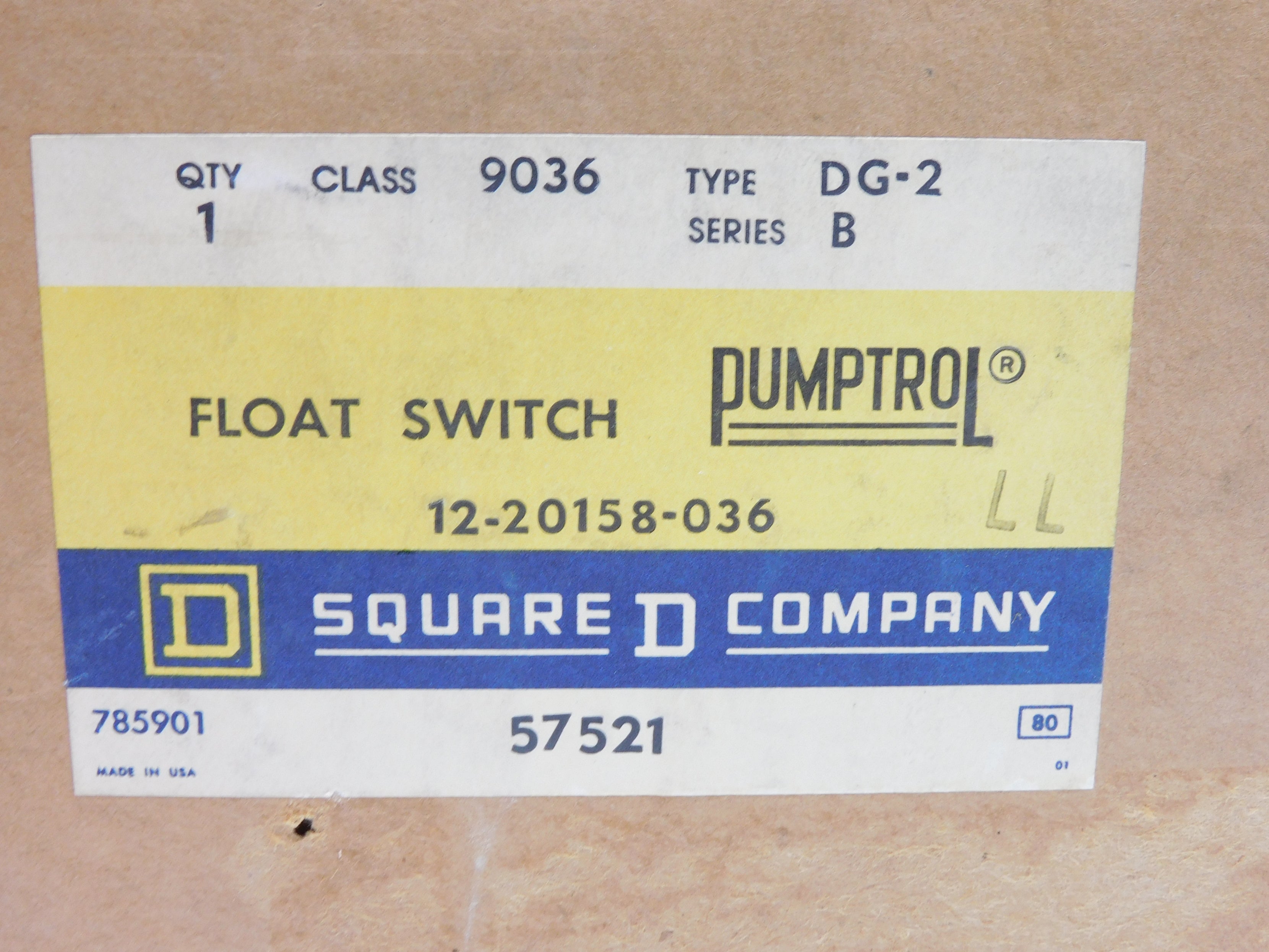 SQUARE D 9036DG2 SER. B NSMP