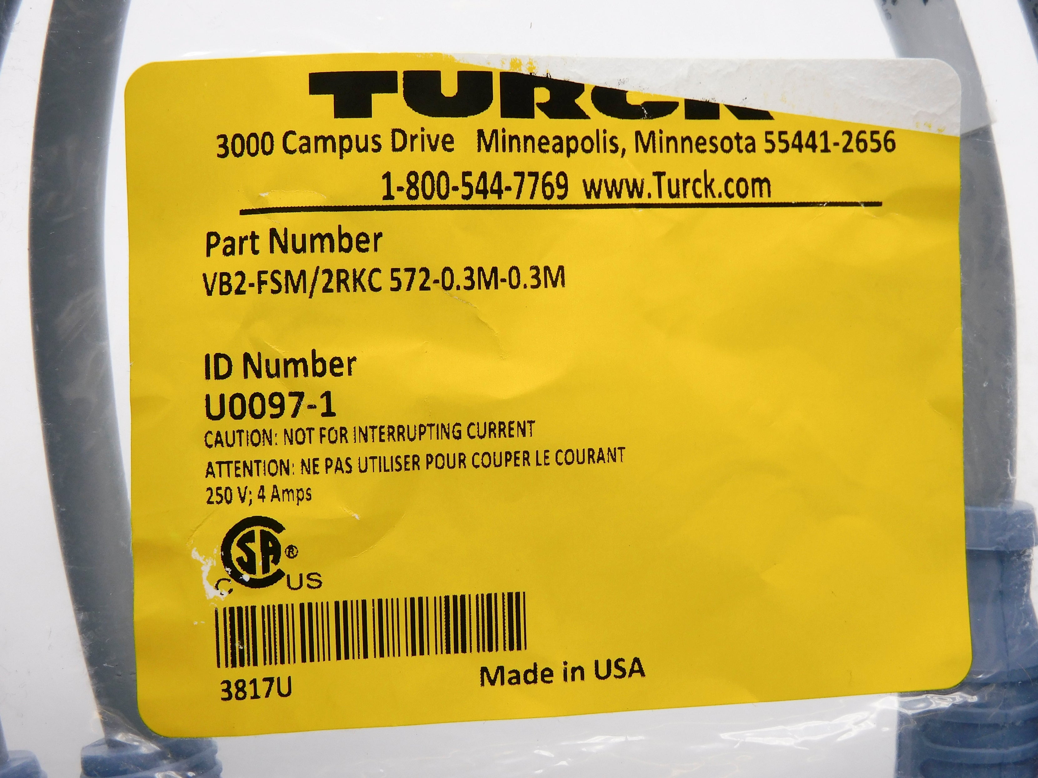 TURCK VB2-FSM/2RKC572-0.3M-0.3M NSMP