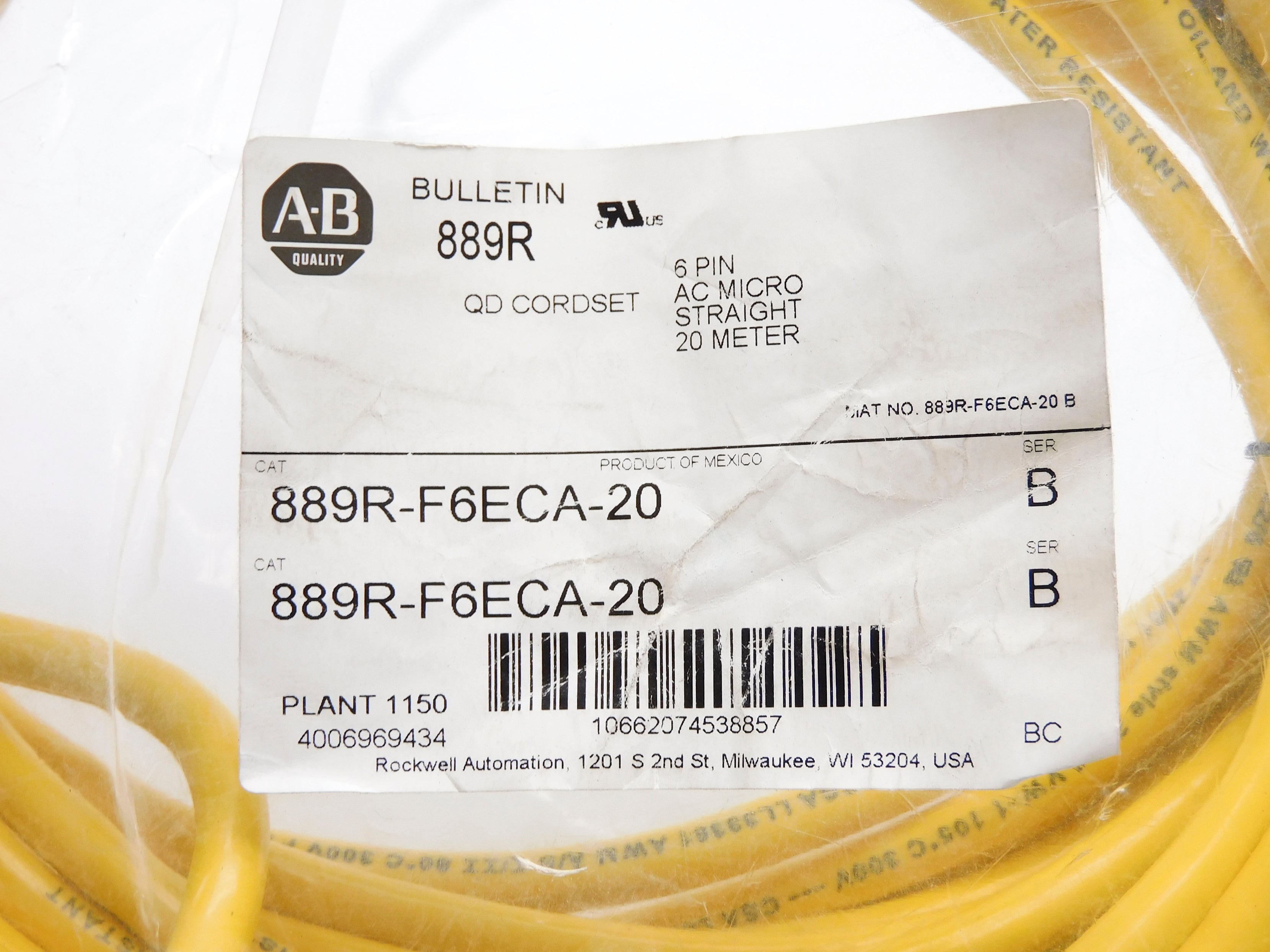 ALLEN BRADLEY 889R-F6ECA-20 SER. B NSMP