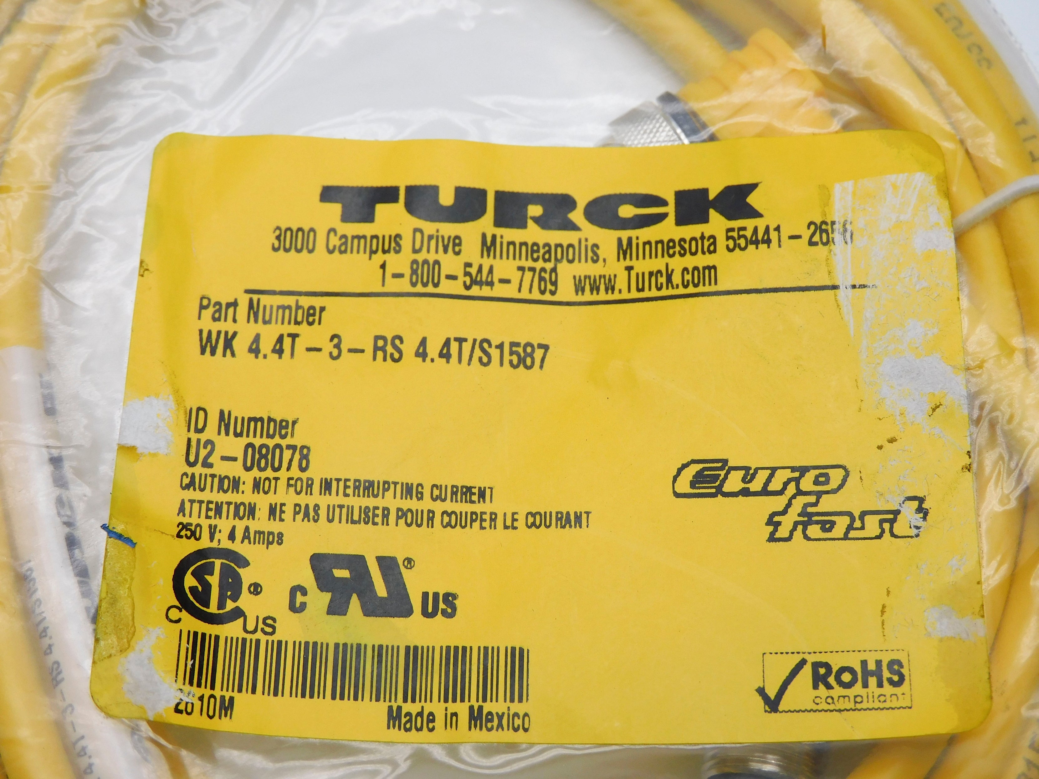 TURCK WK4.4T-3-RS4.4T/S1587 NSMP