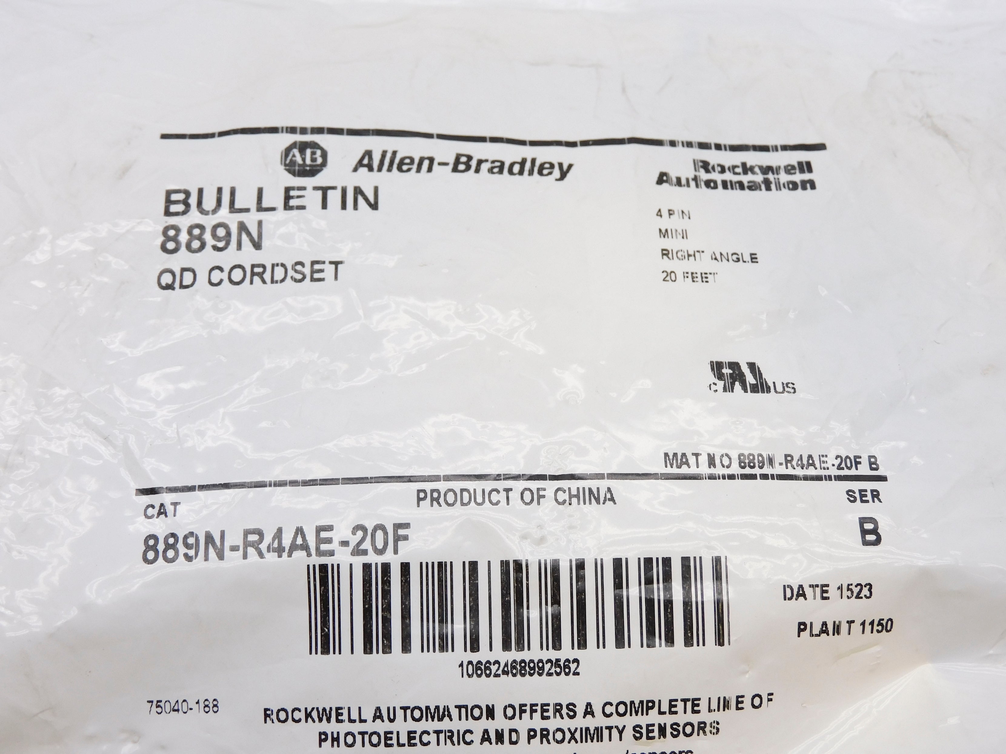 ALLEN BRADLEY 889N-R4AE-20F SER. B NSMP