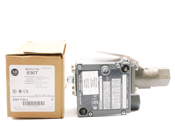 ALLEN BRADLEY 836T-T351J SER. A 120-600VAC 60A 140-1000PSI (BR/WH) NSMP