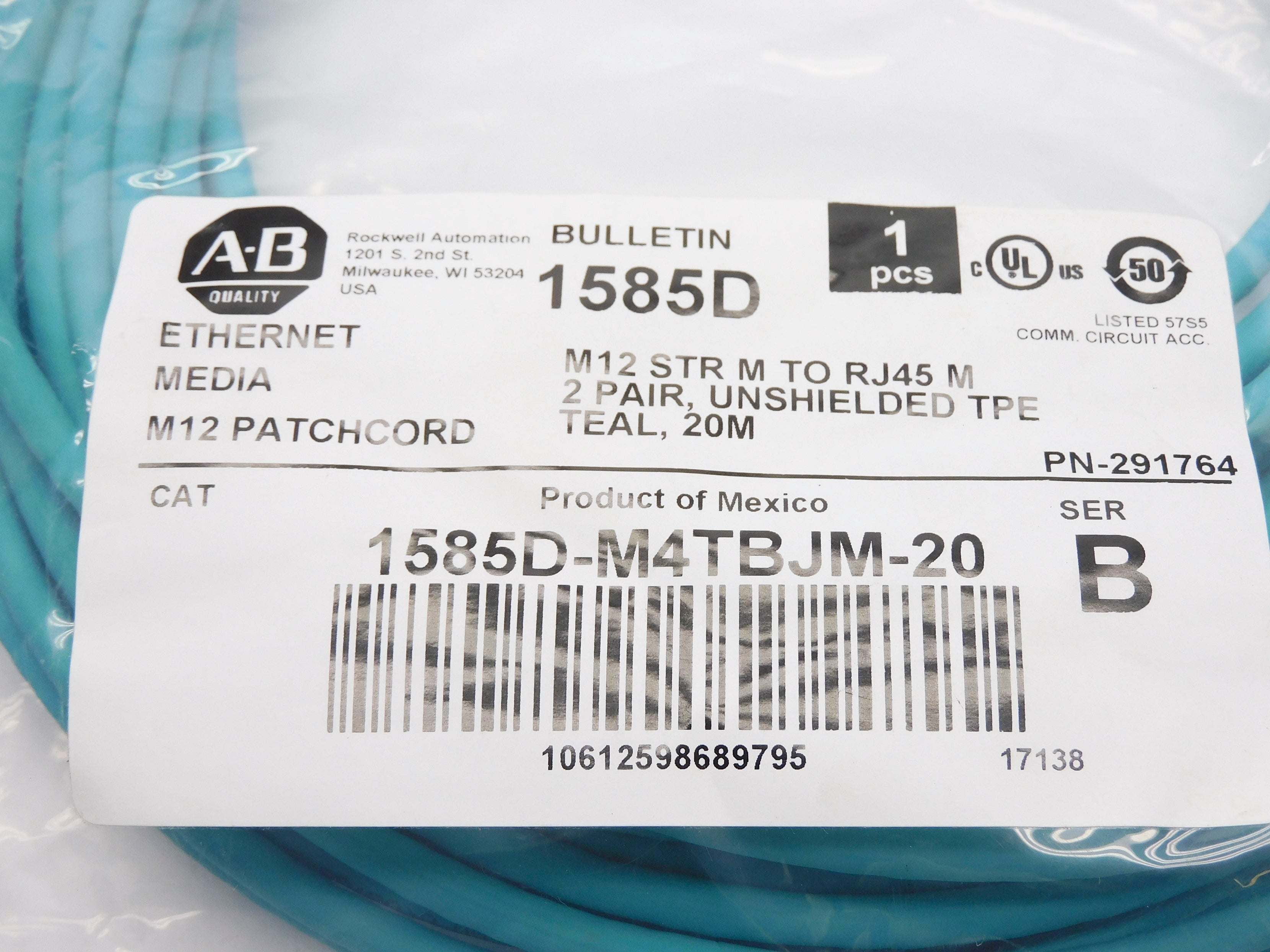 ALLEN BRADLEY 1585D-M4TBJM-20 SER. B NSMP