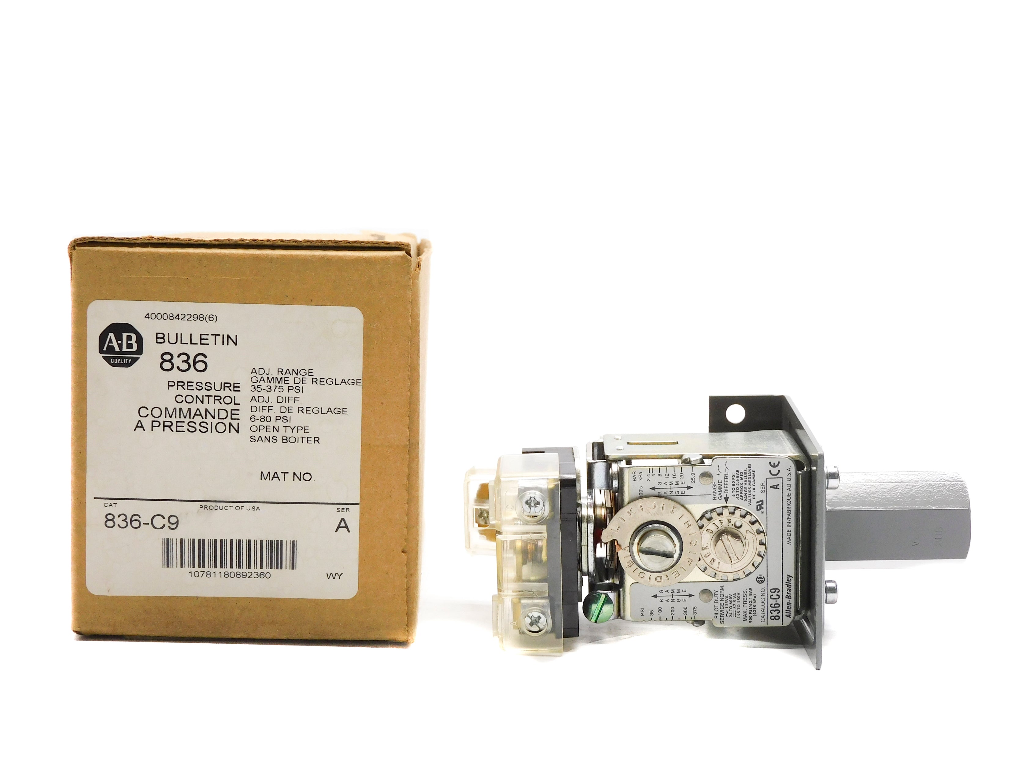 ALLEN BRADLEY 836-C9 SER. A (BR/WH) NSMP
