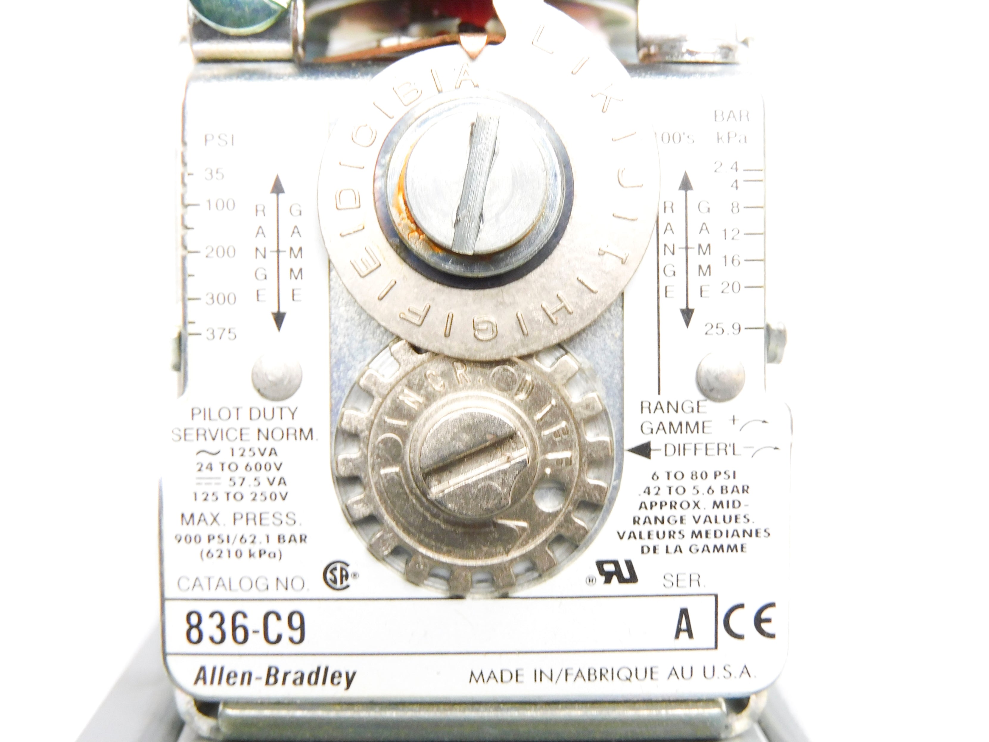 ALLEN BRADLEY 836-C9 SER. A (BR/WH) NSMP